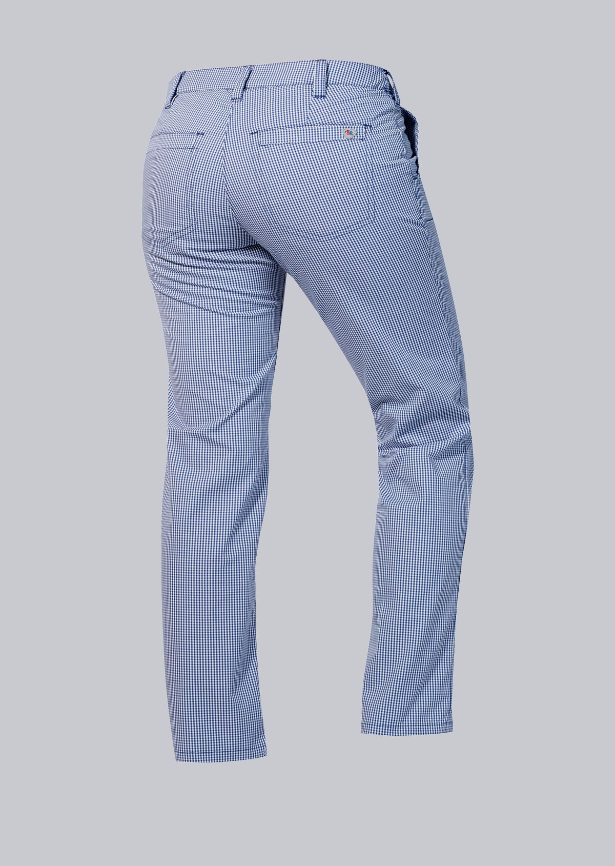 BP® Chinohose für Damen blau-weiß Pepita Thumbnail 1