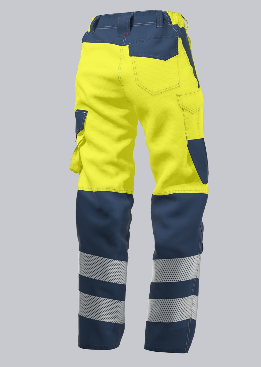 2216-590-6614 BP® Women's lightw. multi-standard high visibility APC1 trousers warning yellow/night blue Thumbnail 1