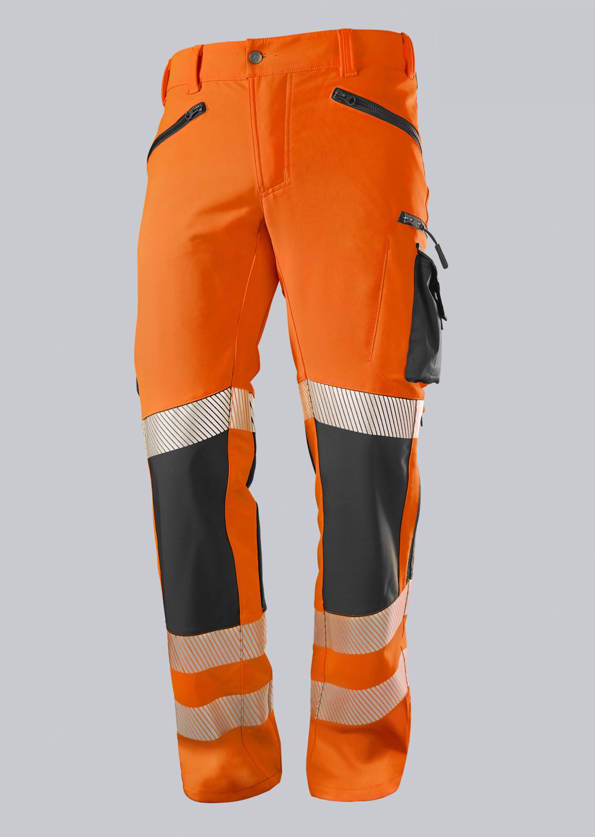 BP® Pantalon super stretch à haute visibilité avec genouillères orange haute visibilité/anthracite Photo principale