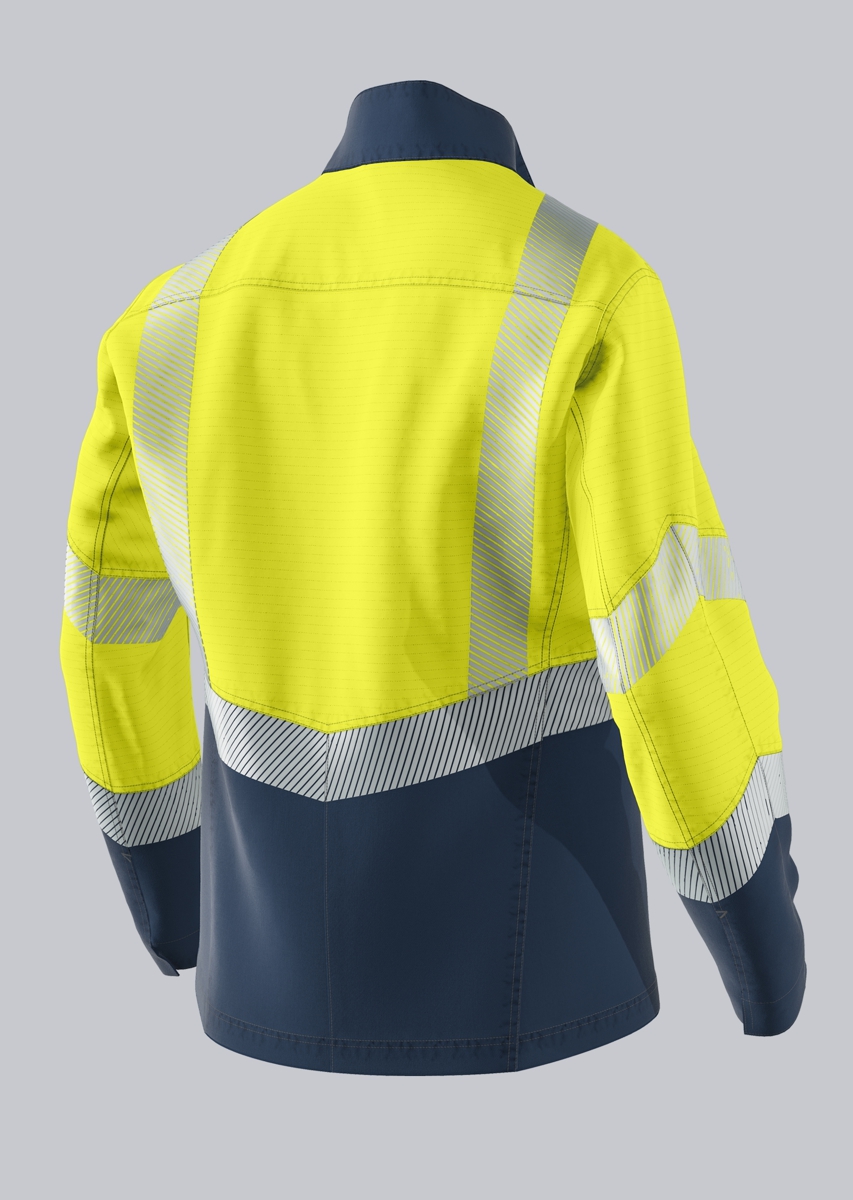 2238-590-6614 BP® Veste légère multinormes à haute visibilité APC2 jaune haute visibilité/bleu nuit Thumbnail 1