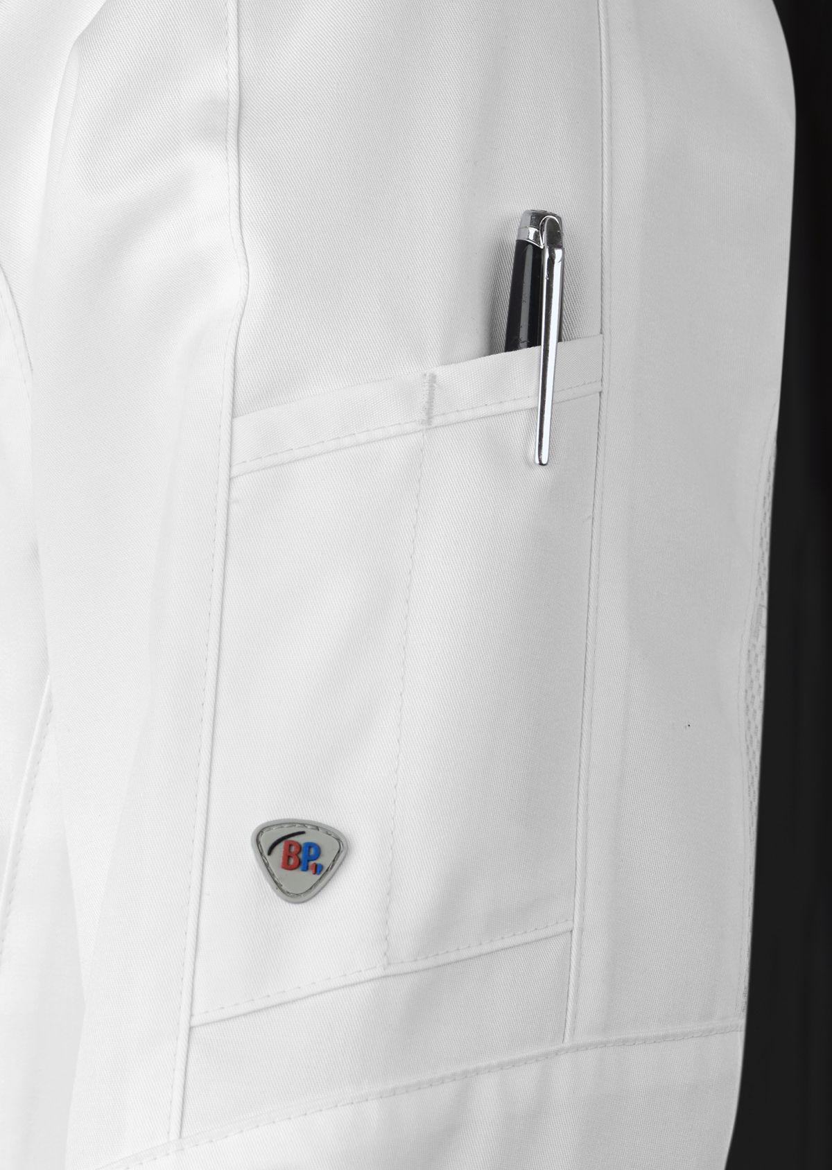 1533-435-0021 BP® Veste cuisinier légère hommes blanc Thumbnail 3