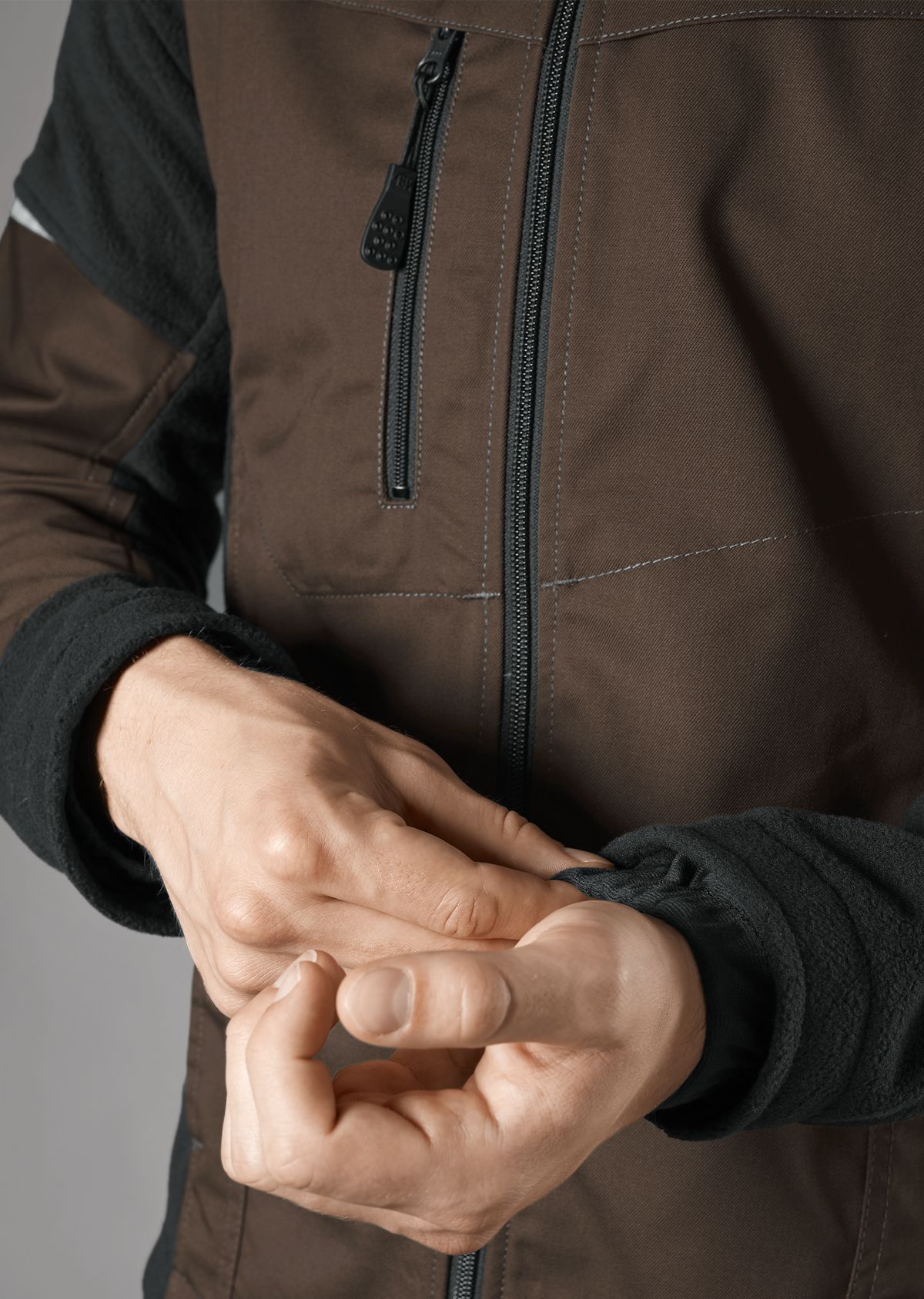 BP® Hybrid-Arbeitsjacke braun/schwarz Thumbnail 3