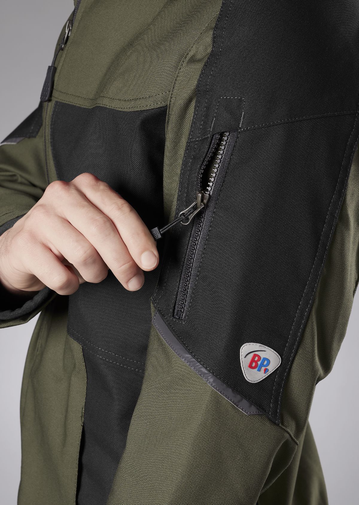 1822-565-7332 BP® Robuste Arbeitsjacke oliv/schwarz Thumbnail 2