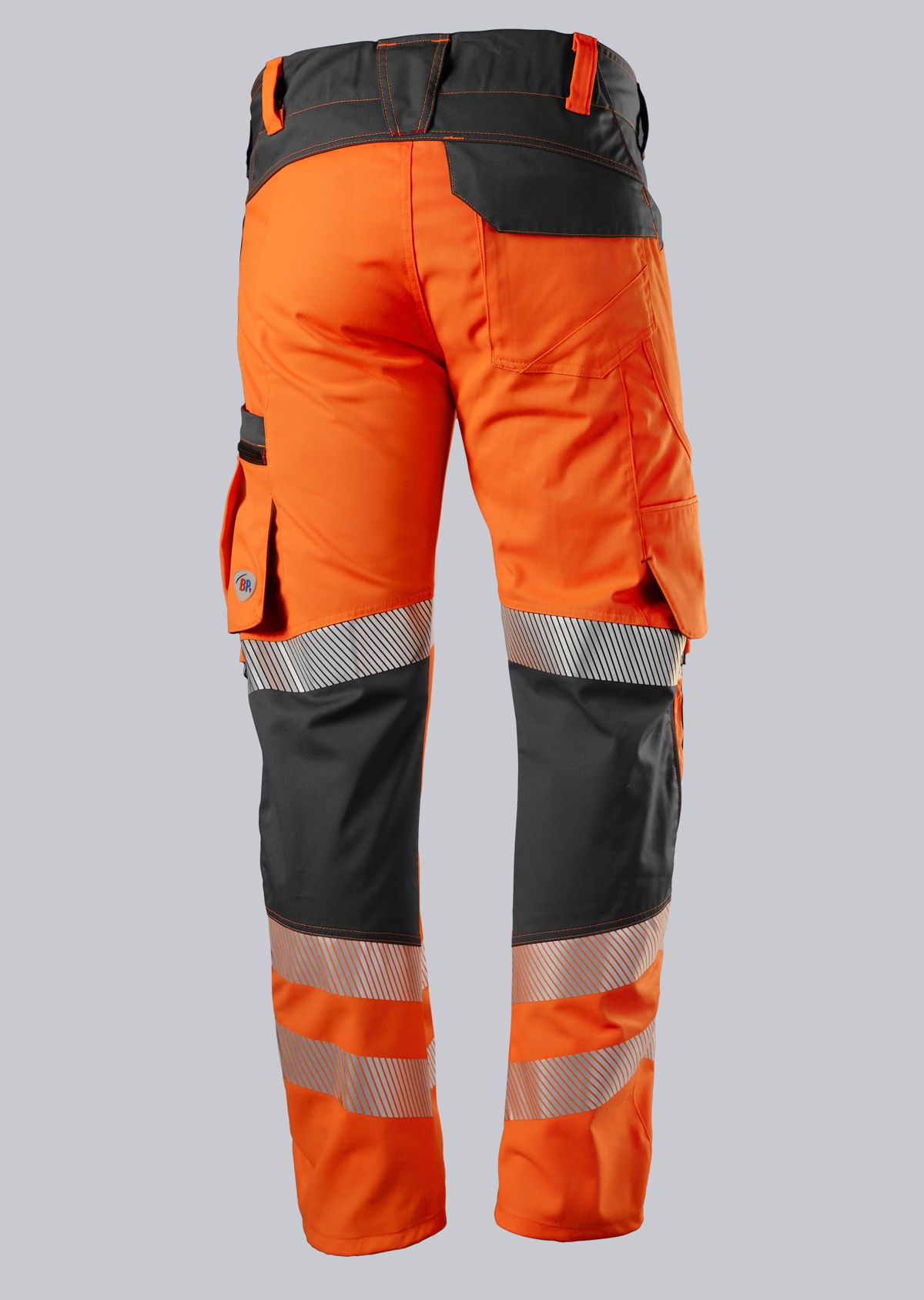 2040-844-6556_BP® Warnschutz-Stretch-Hose mit Knietaschen_warnorange/anthrazit_Bild 2