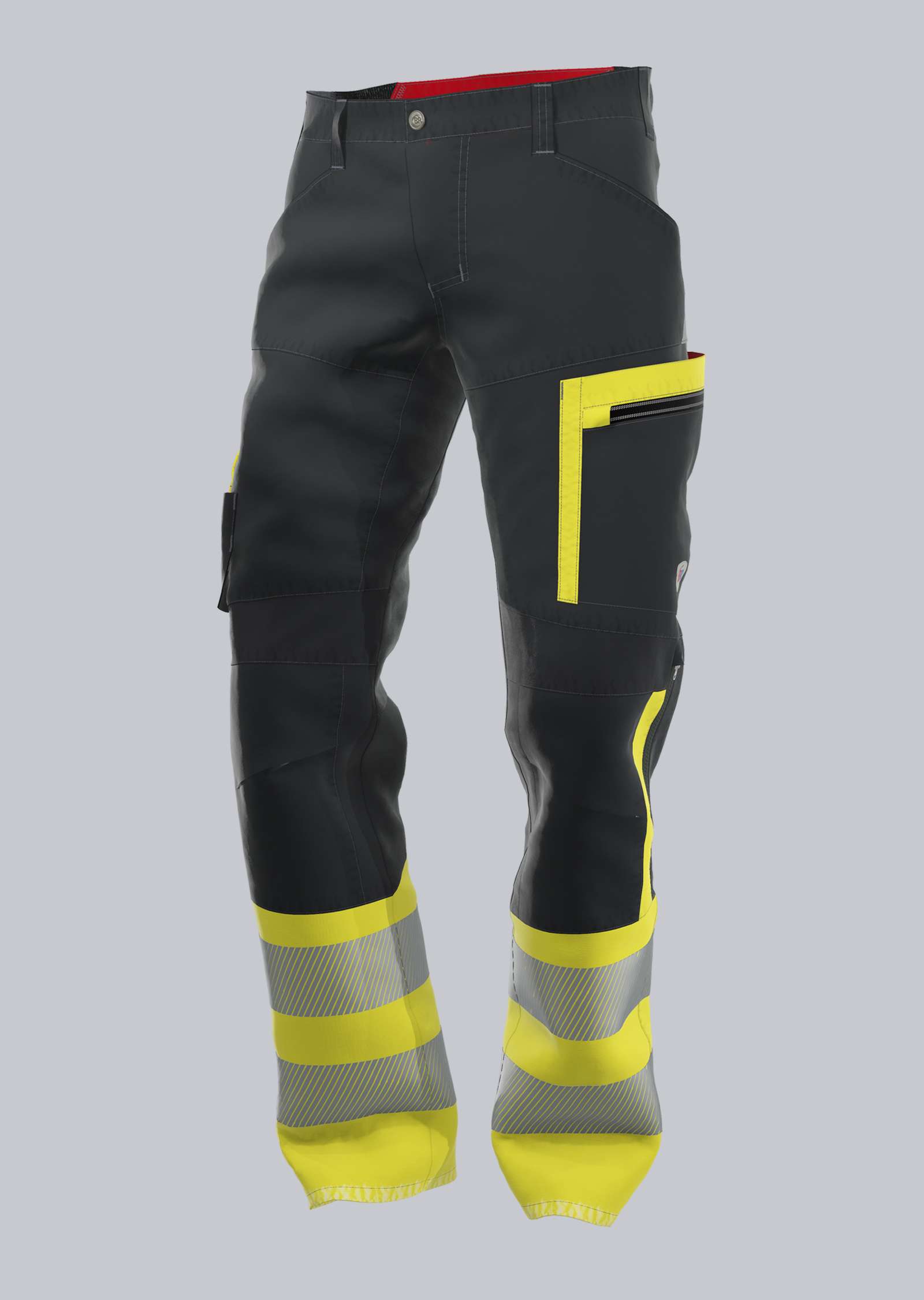 2047-845-5666_BP® Warnschutz-Hybrid-Hose Klasse 1 mit Knietaschen_anthrazit/warngelb_Cover Bild