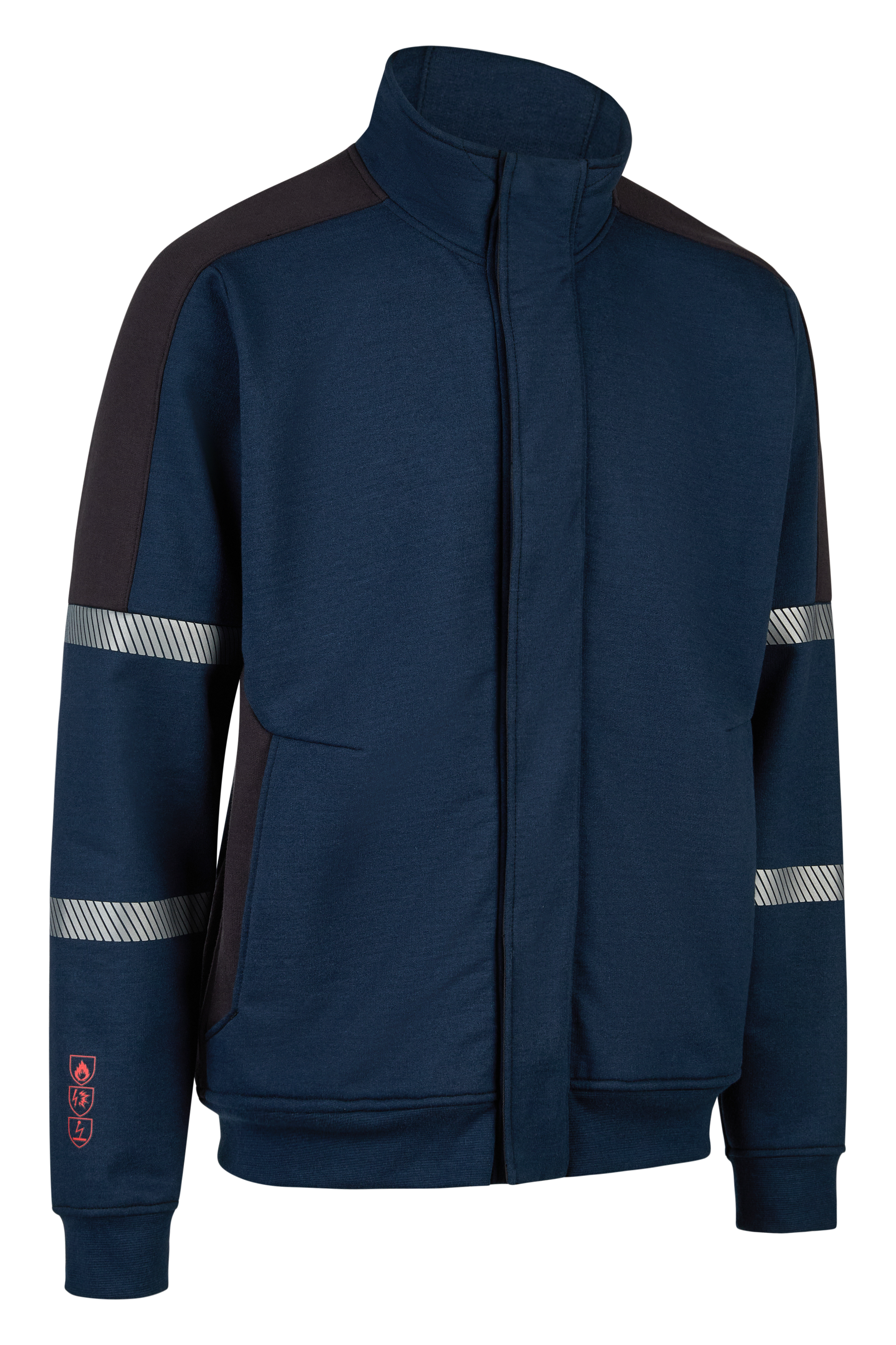 BP® Veste sweat multinormes APC1, visibilité améliorée bleu nuit/noir Thumbnail 2