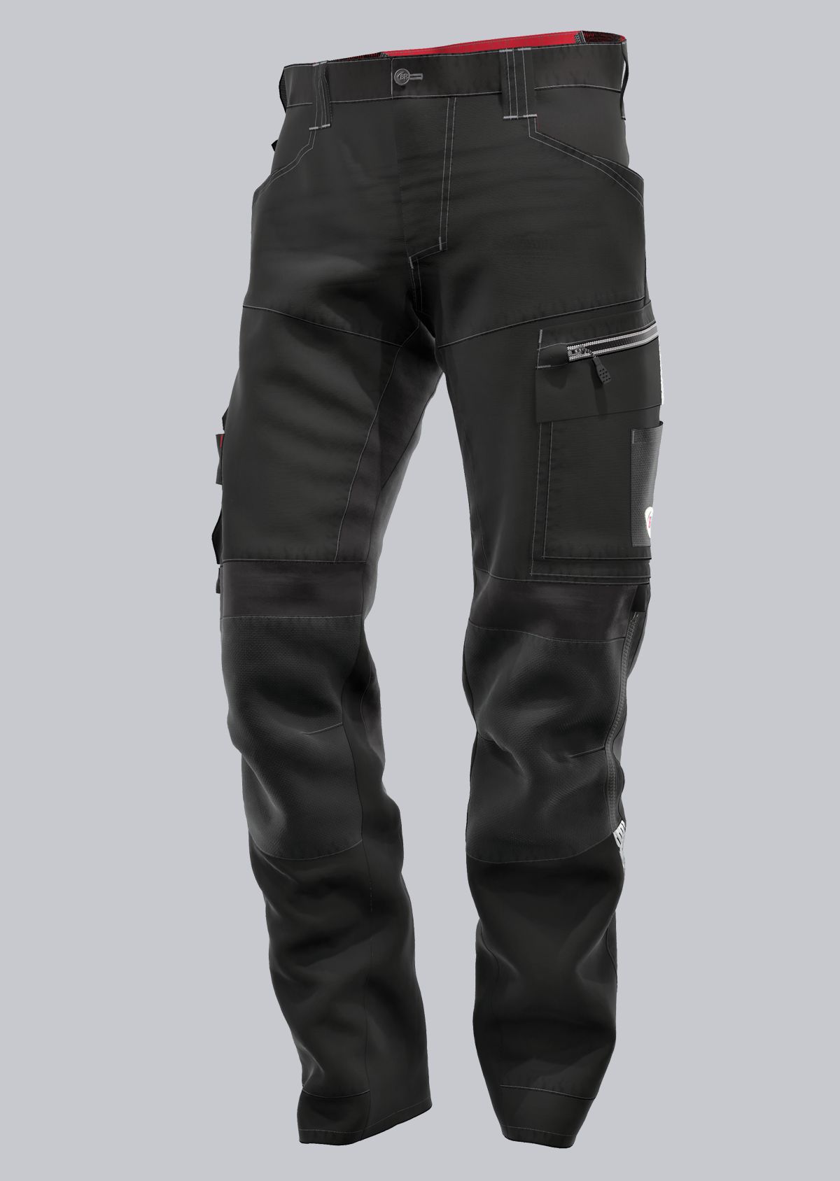 BP® Leichte Hybrid-Arbeitshose mit Kniepolstertaschen schwarz Cover Bild