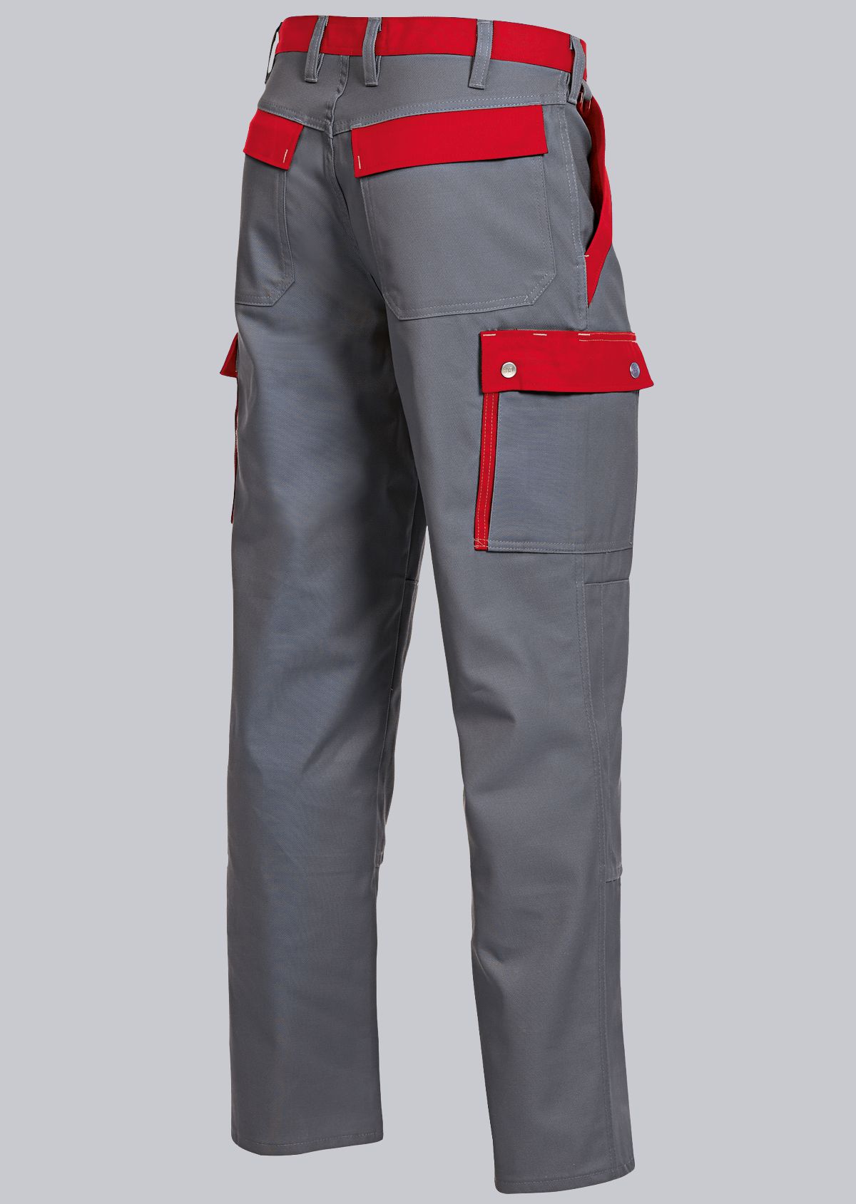 1815-720-53_BP® Komfort-Cargohose mit Kniepolstertaschen_dunkelgrau/rot_Bild 2