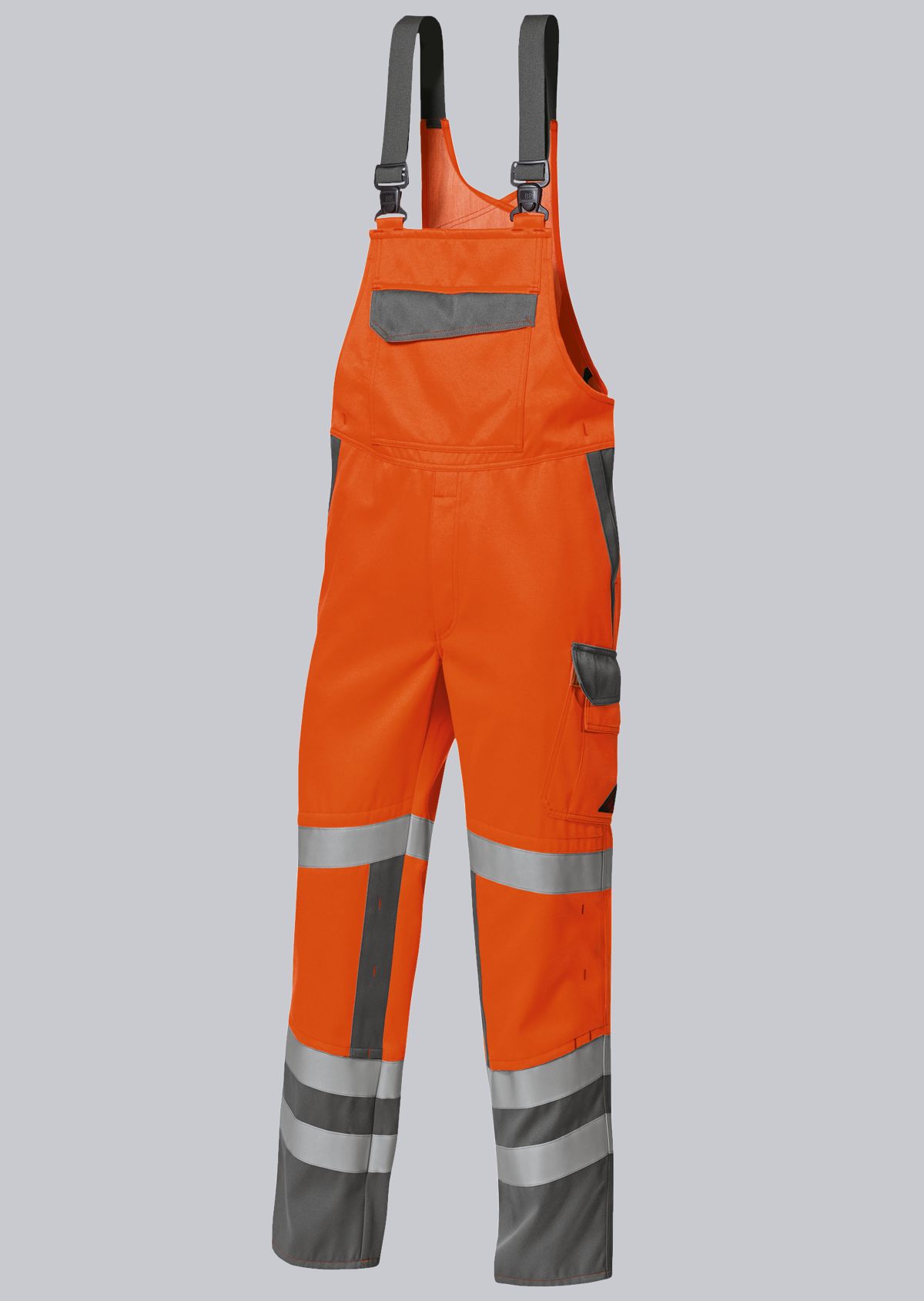 2214-840-8553 BP® Cotte à bretelles multinormes à haute visibilité APC1 orange haute visibilité/gris foncé Photo principale