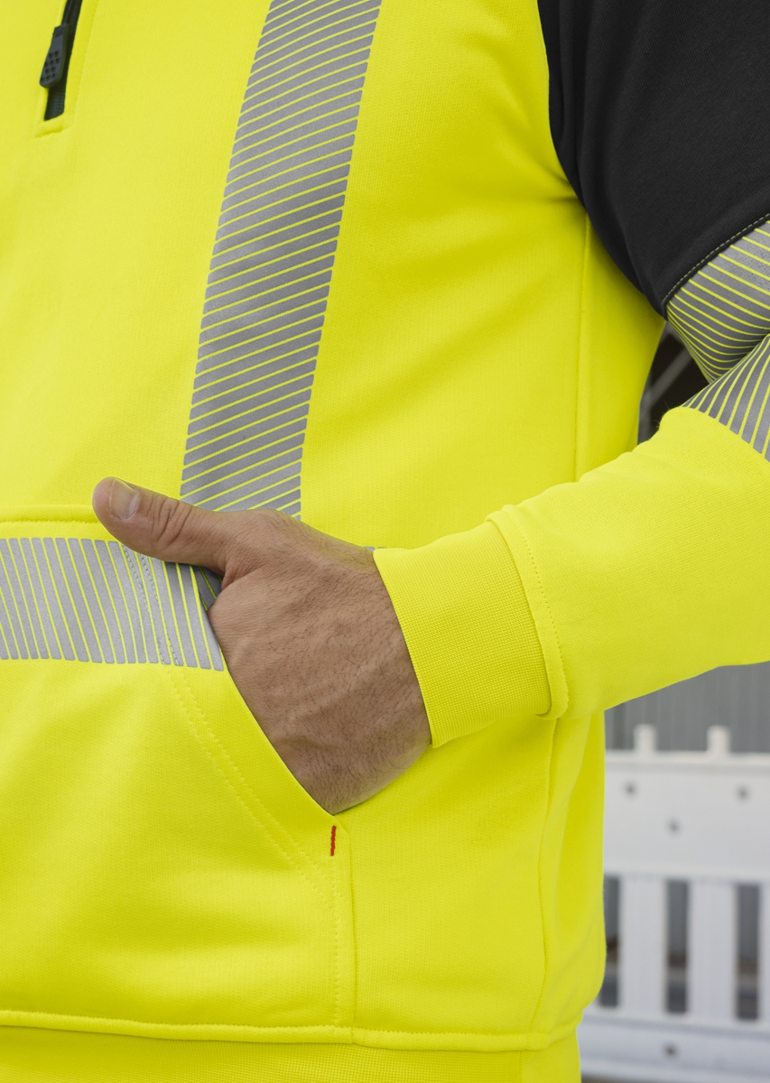 2137-873-6656 BP® Zip-sweater met hoge zichtbaarheid signaalgeel/antraciet Thumbnail 3