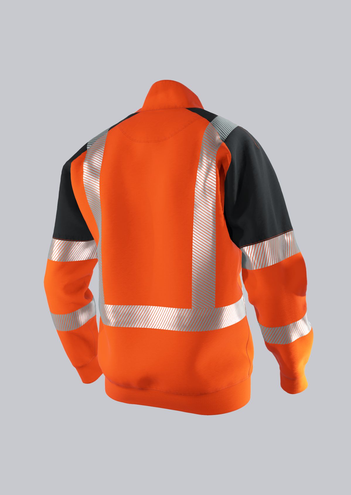 2137-873-6556_BP® Warnschutz-Sweatshirt-Troyer_warnorange/anthrazit_Bild 2