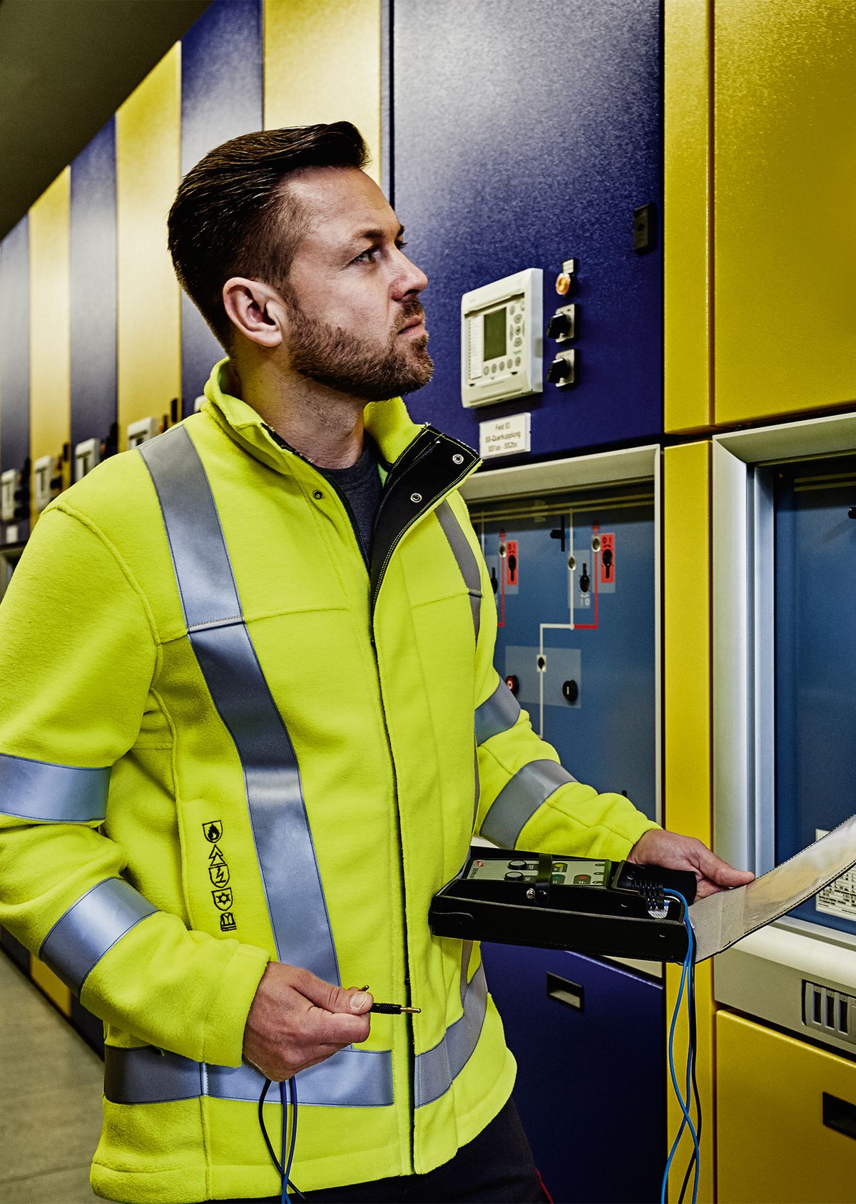 2225-860-86 BP® Multinorm-fleecejack met hoge zichtbaarheid APC1 signaalgeel Thumbnail 2