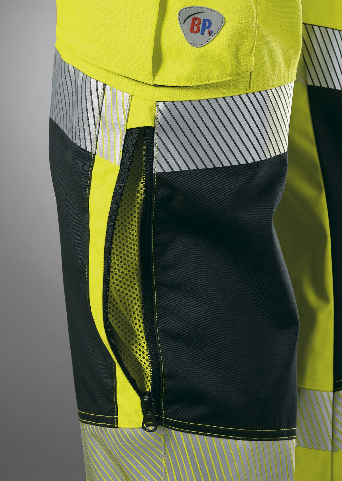 BP® Stretch-broek met hoge zichtbaarheid en kniezakken