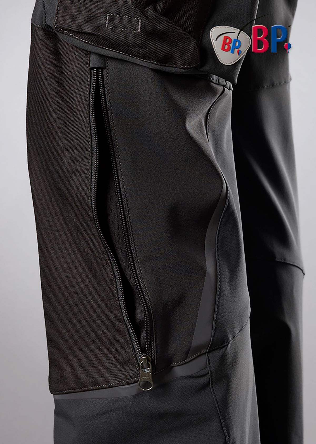 1861-620-0032 BP® Super-stretch work trousers with knee pad pockets black Thumbnail 3