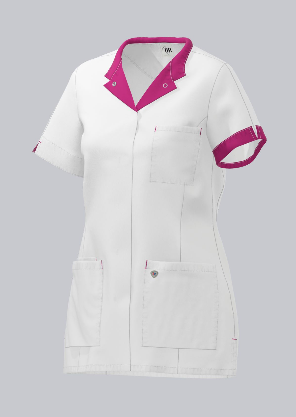 1600-485-2183 BP® Tuniek voor dames wit/fuchsia Hoofdafbeelding