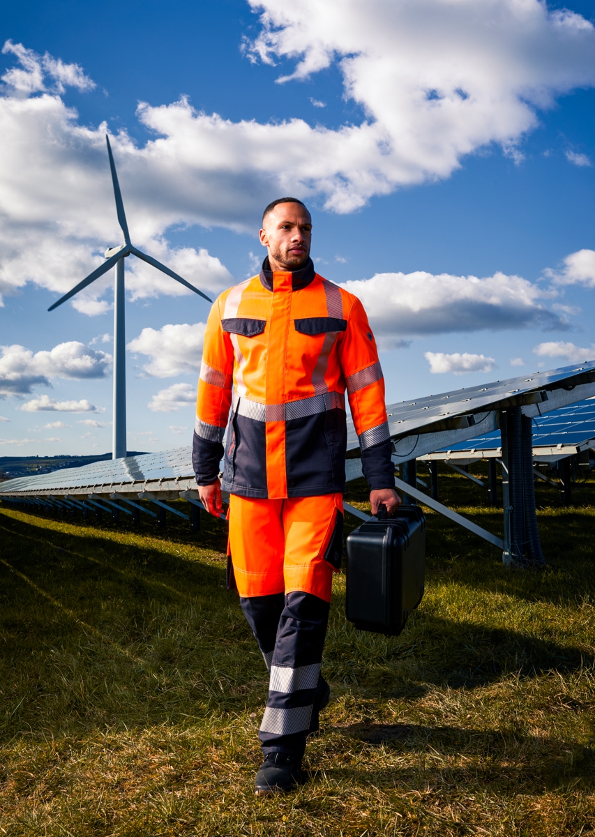 BP® Lichte multinorm-broek met hoge zichtbaarheid APC1 signaaloranje/antraciet Thumbnail 2