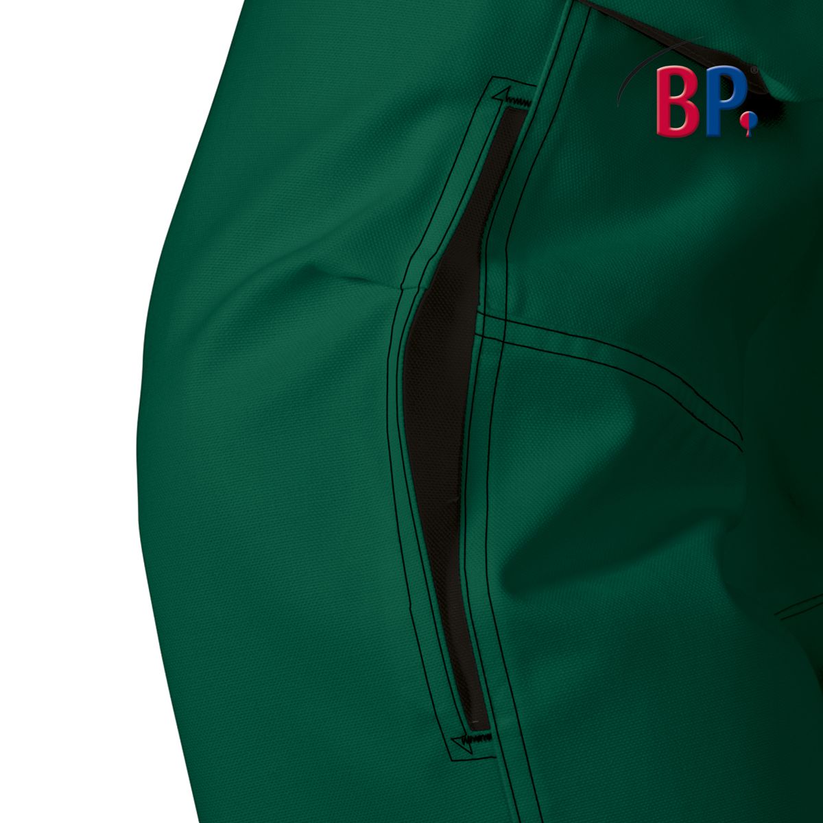 1788-555-74_BP® Strapazierfähige Arbeitshose_mittelgrün/schwarz_Bild 3