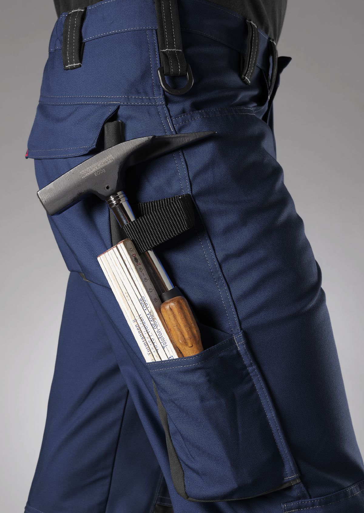 1803-720-110 BP® Pantalon de travail confort avec réflecteurs et genouillères bleu nuit/anthracite Thumbnail 2