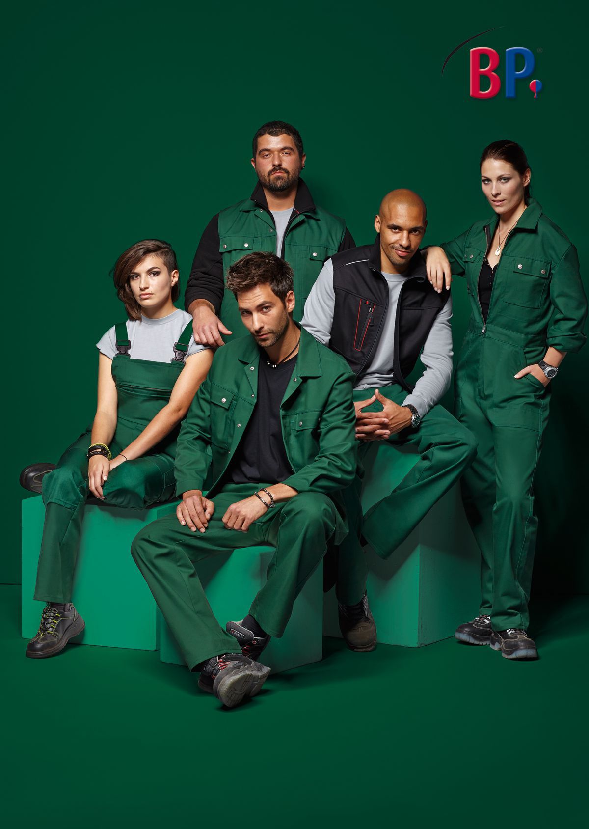 BP® Komfort-Latzhose mittelgrün Thumbnail 3