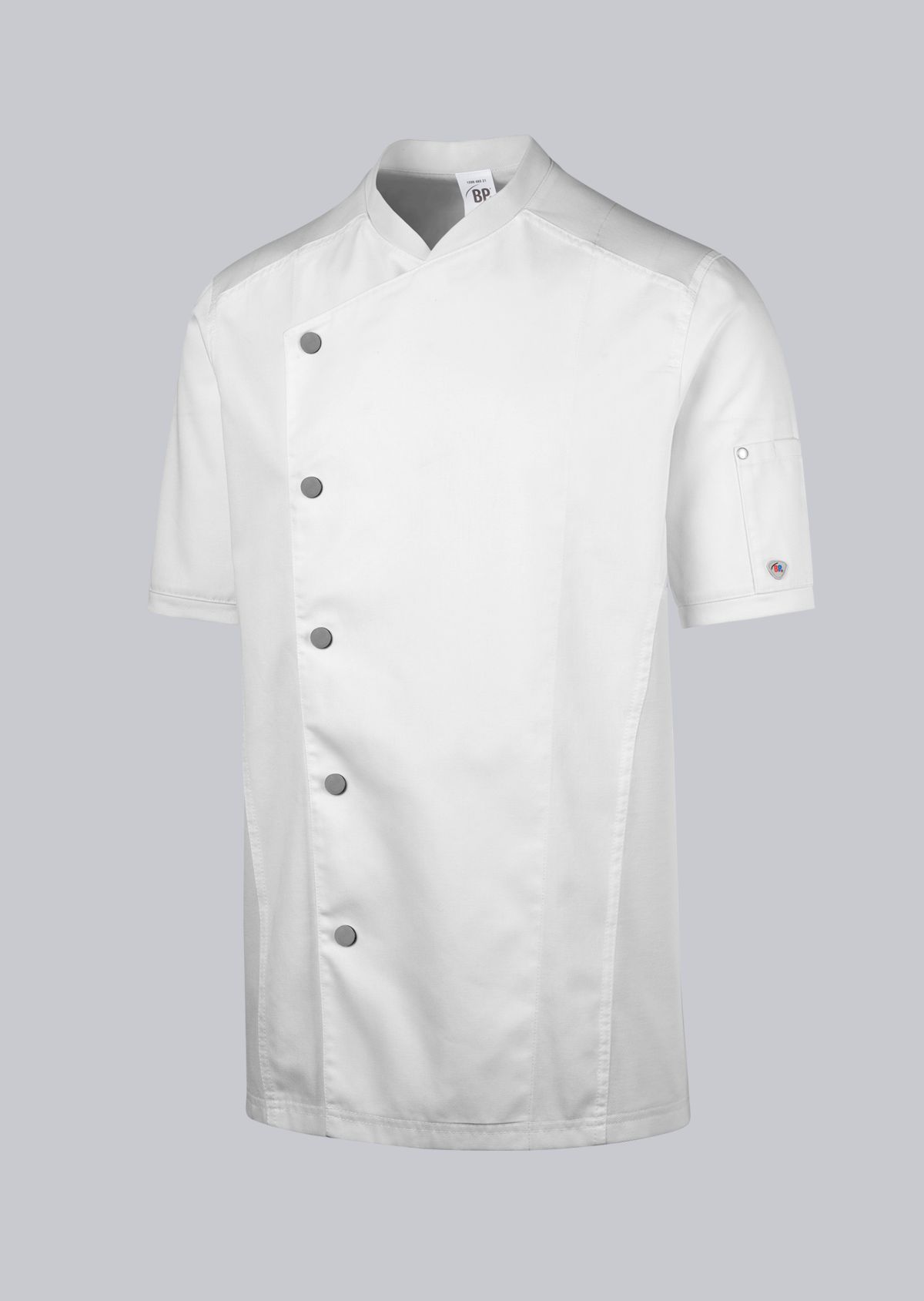 1599-485-21 BP® Herenkoksbuis korte mouw wit Hoofdafbeelding