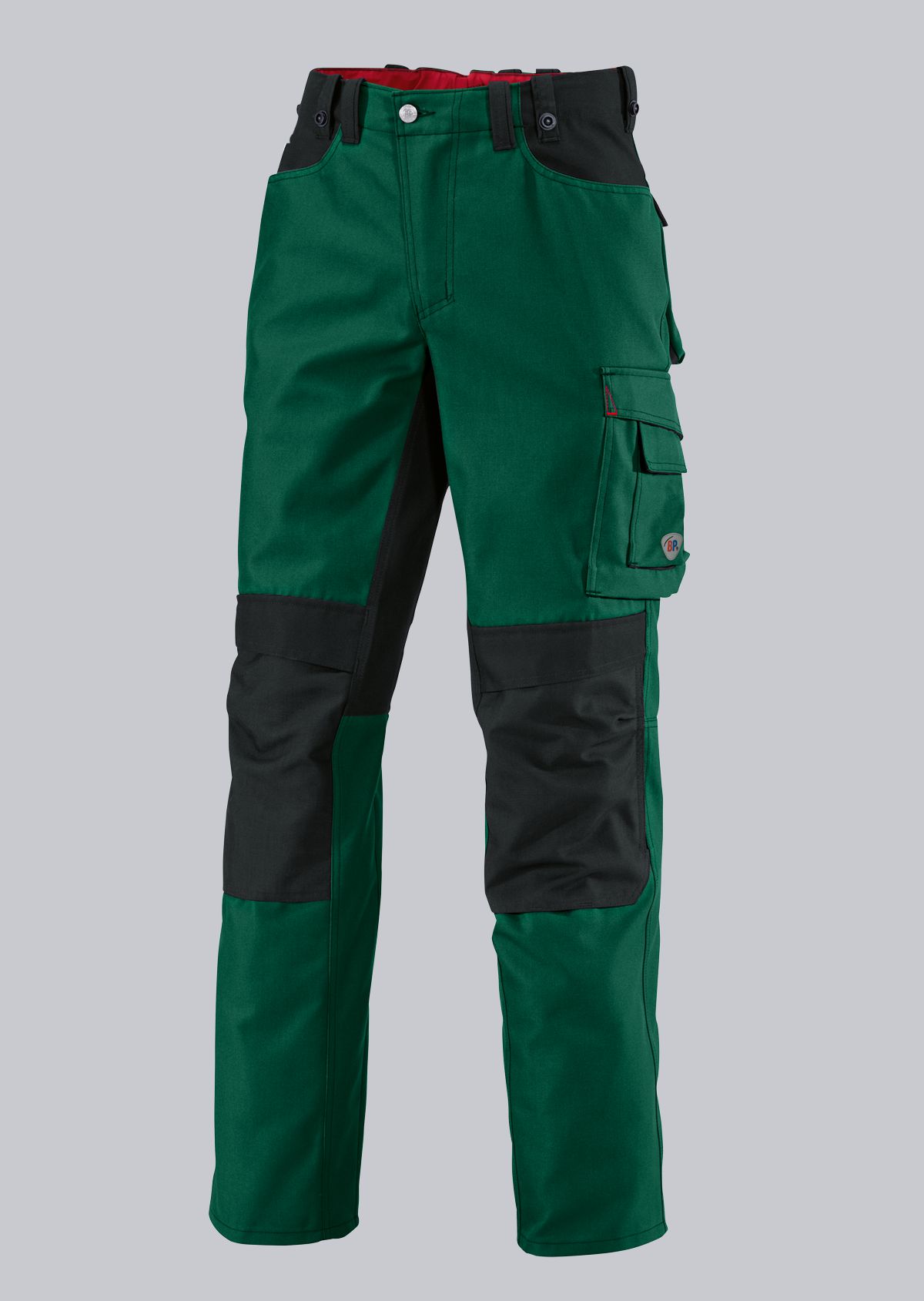 1789-555-74_BP® Pantalon de travail résistant avec genouillères_vert moyen/noir_image 1
