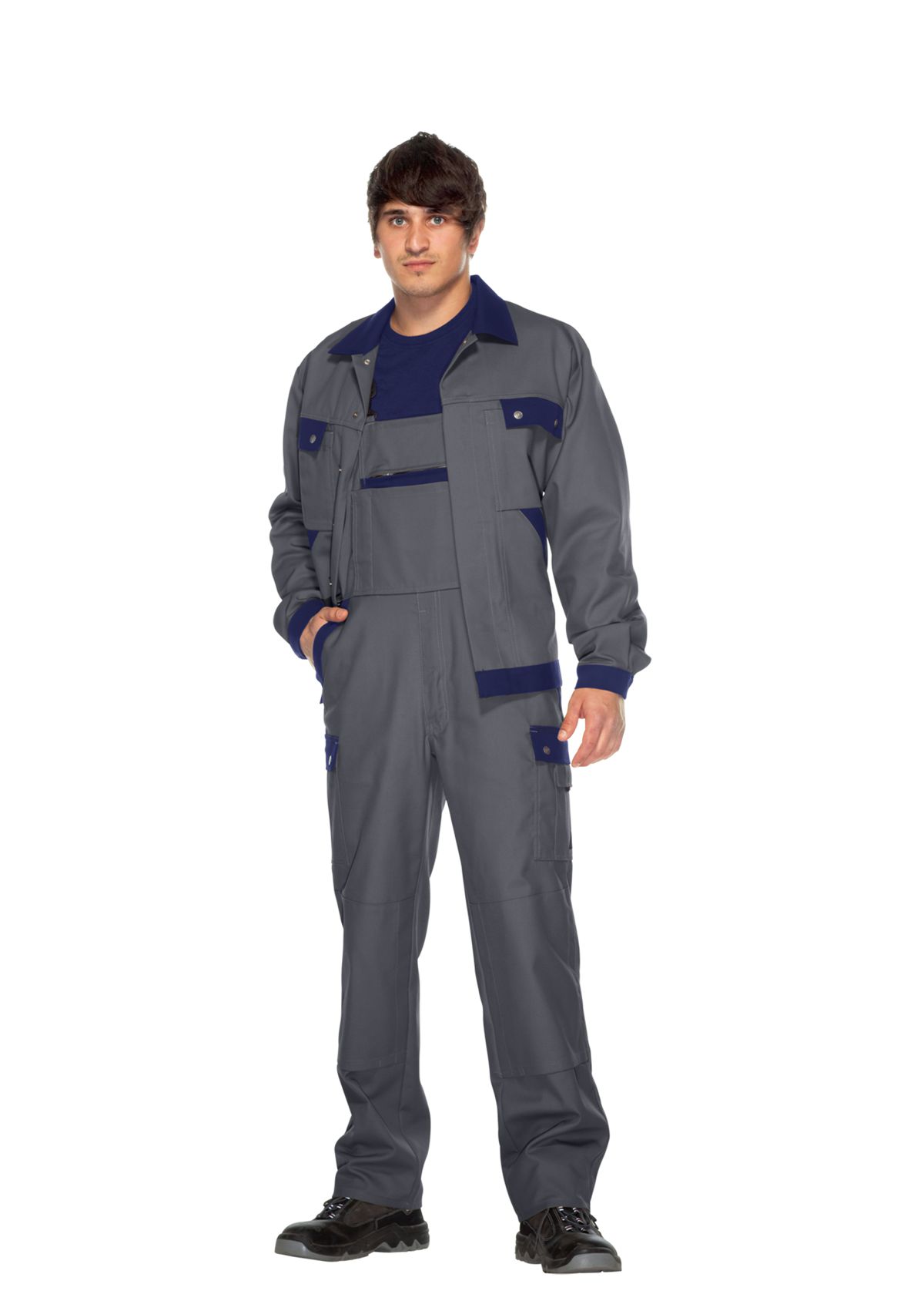 BP® Komfort-Arbeitsjacke dunkelgrau/dunkelblau Thumbnail 2