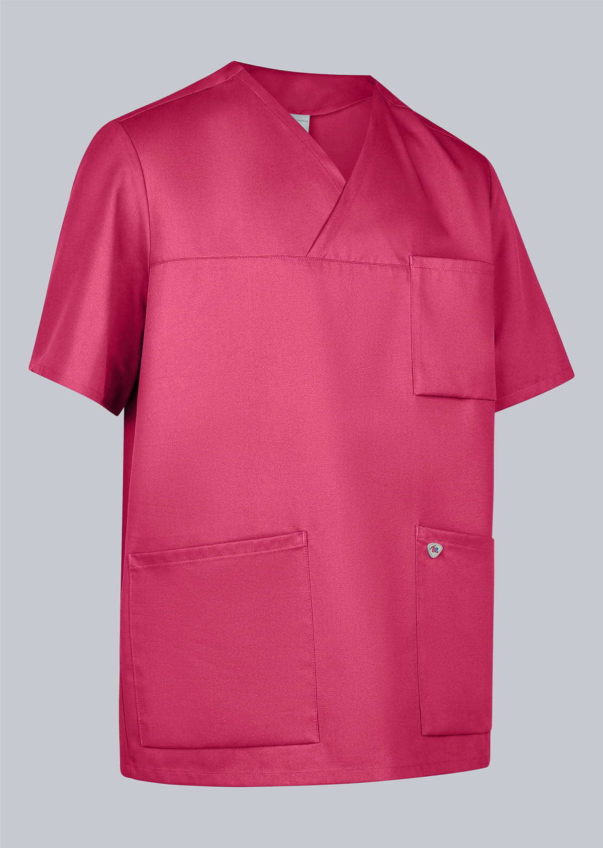 1633-852-0180 BP® Lightweight unisex slip-on tunic with TENCEL™ Lyocell raspberry Thumbnail 2