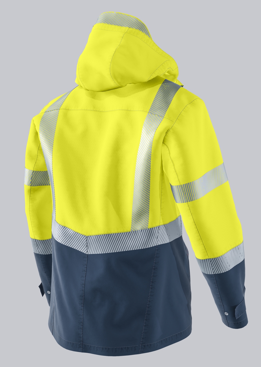 2223-891-6614_BP® Lightw. multi-standard high visibility APC2 weatherpr. jacket_warning yellow/night blue_Image 2