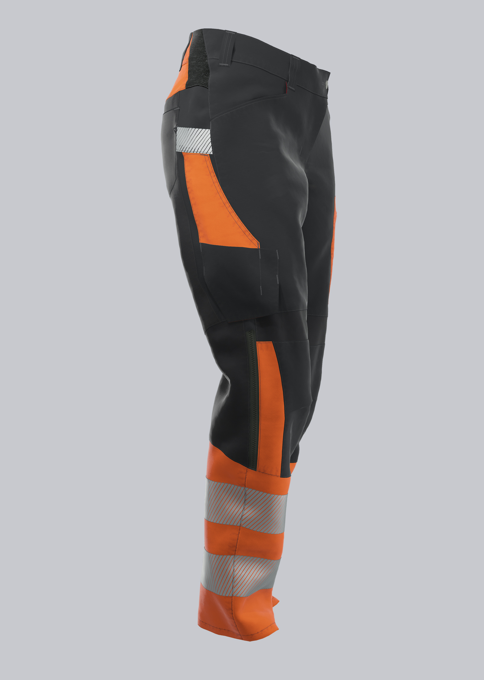 2048-845-5665 BP® Pantalon hybride à haute visibilité classe 1 femmes anthracite/orange haute visibilité Thumbnail 3