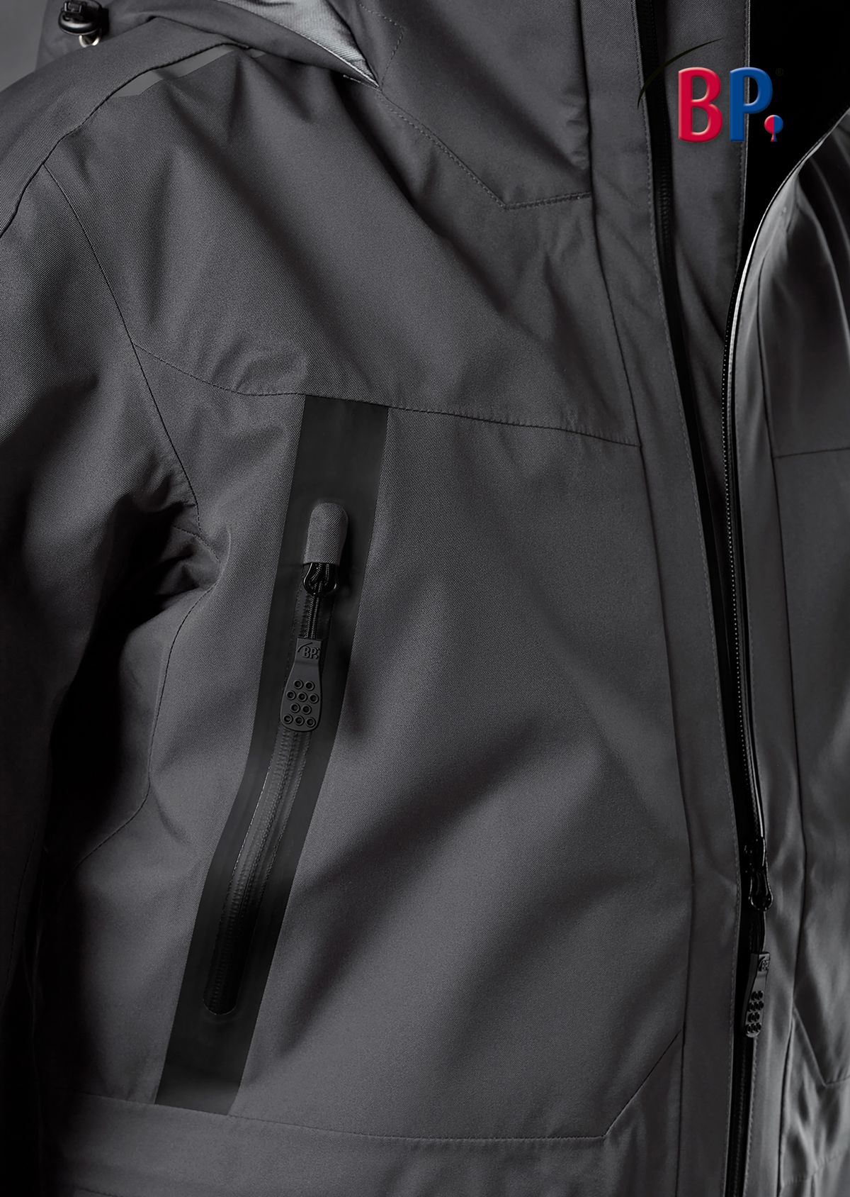 1831-104-0056 BP® Leichte Wetterschutz-Arbeitsjacke anthrazit Thumbnail 2