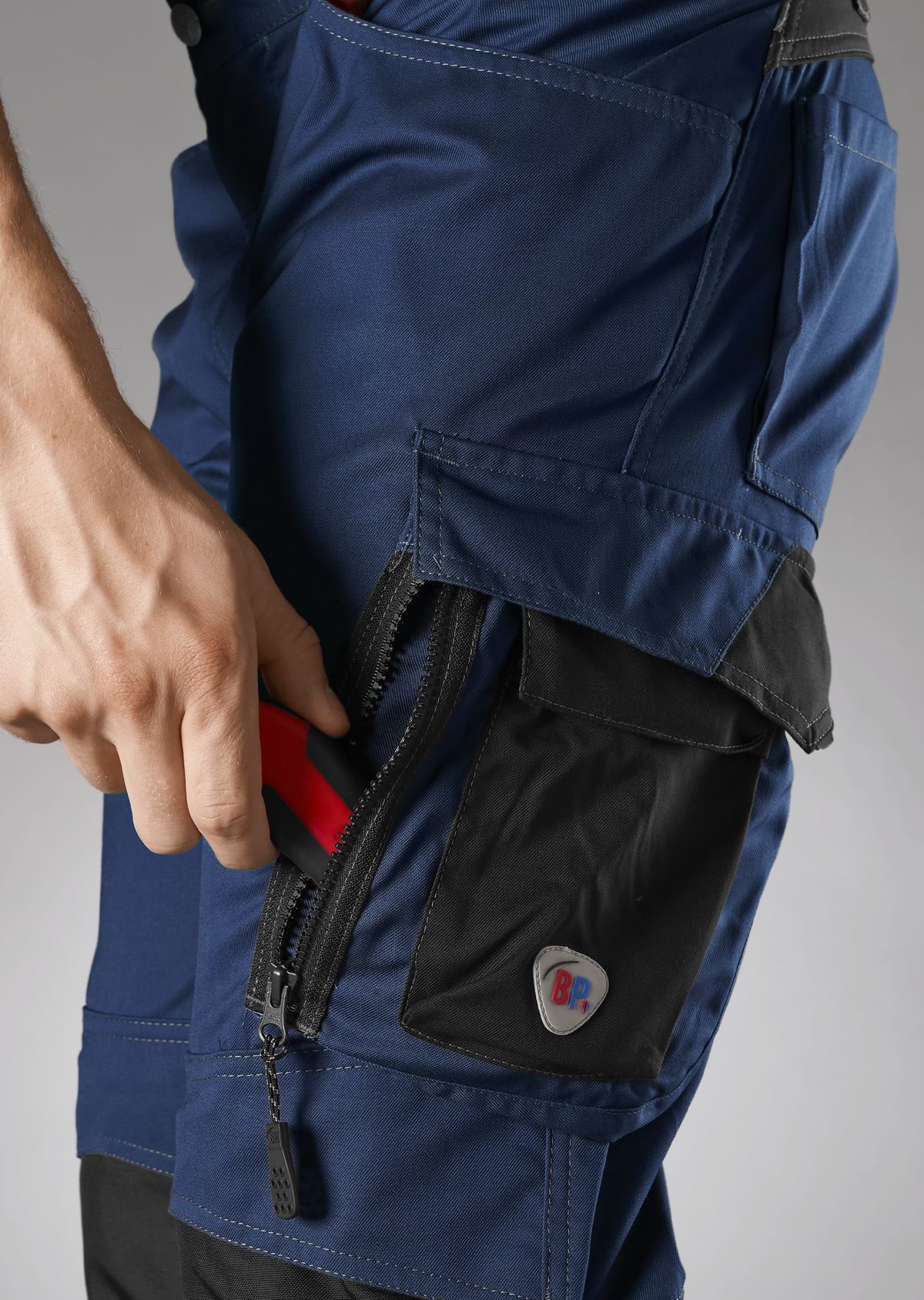 1998-570-1432 BP® Lightweight work trousers with knee pad pockets night blue/black Thumbnail 2