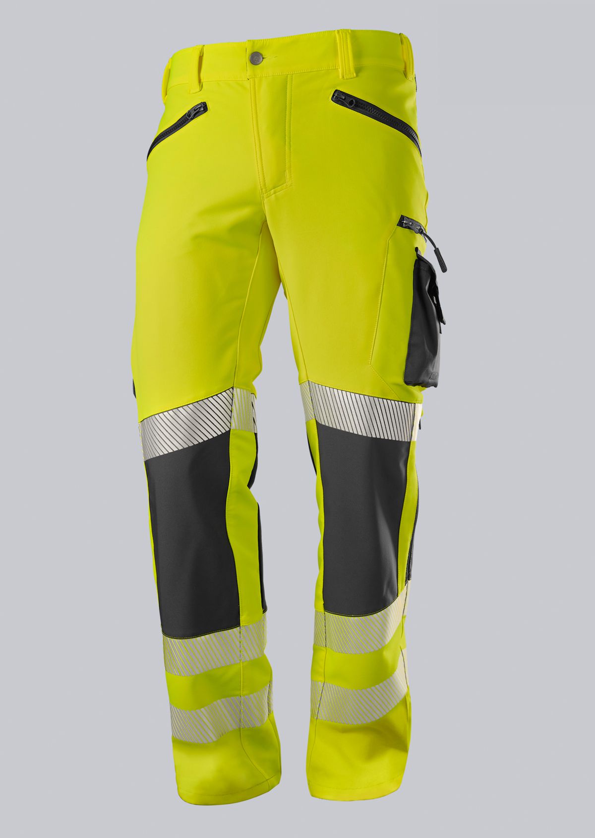 BP® Pantalon super stretch à haute visibilité avec genouillères 2044-883-6656_BP® Pantalon super stretch à haute visibilité avec genouillères_jaune haute visibilité/anthracite_Cover image