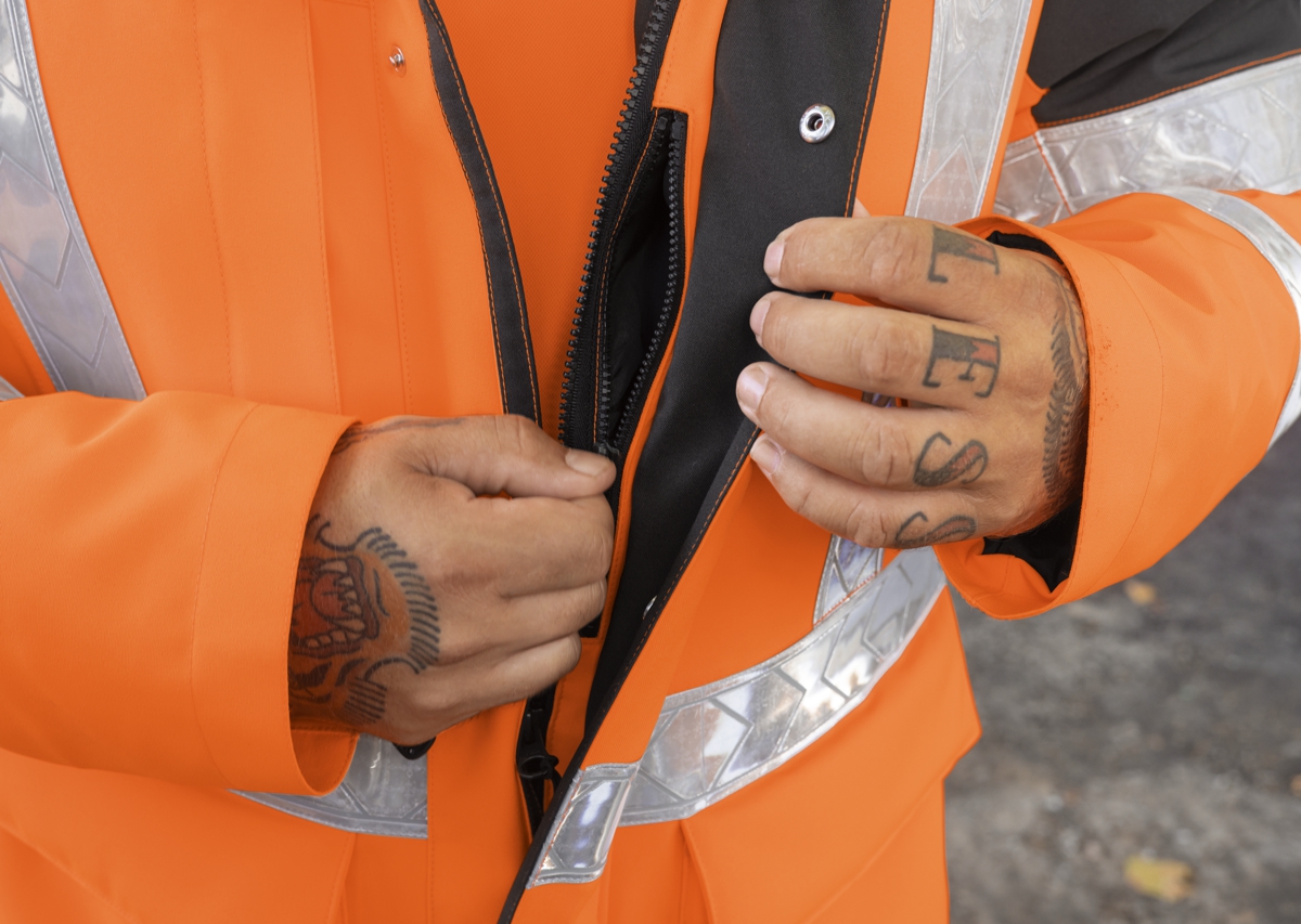 BP® Veste hiver à haute visibilité orange haute visibilité/anthracite Thumbnail 4