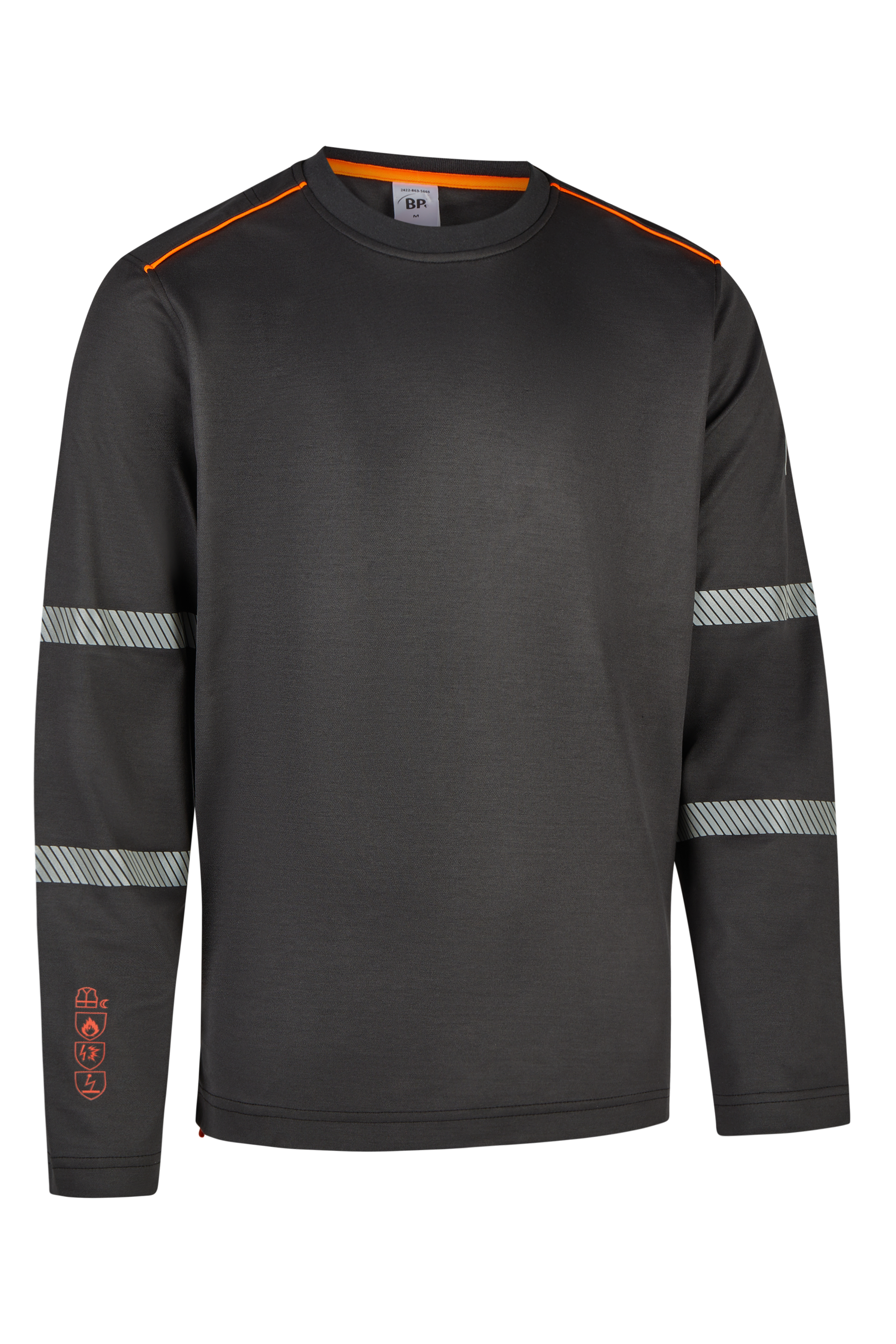 BP® T-shirt manches longues multinormes APC1, visib. améliorée anthracite/orange haute visibilité Thumbnail 3