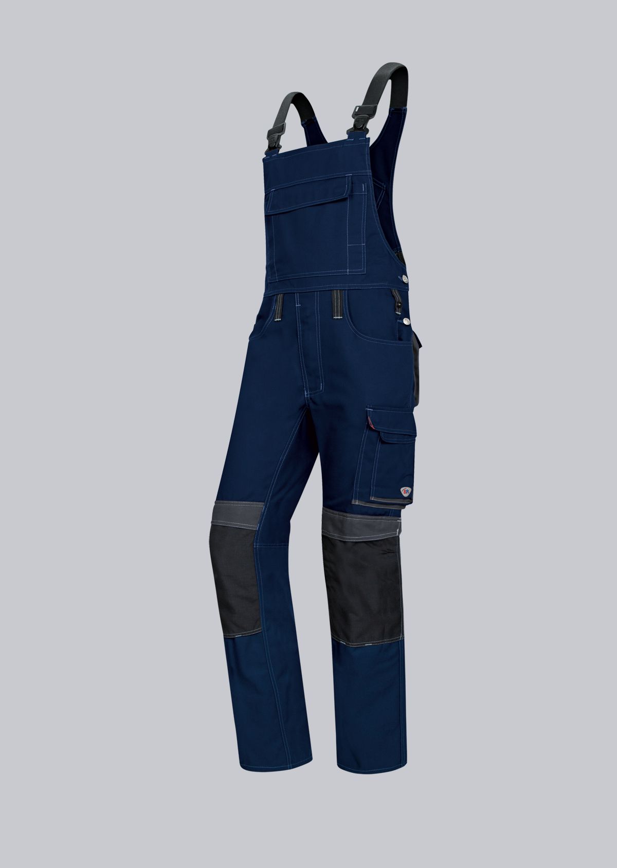 1802-720-110_BP® Komfort-Latzhose mit Kniepolstertaschen_nachtblau/anthrazit_Cover Bild