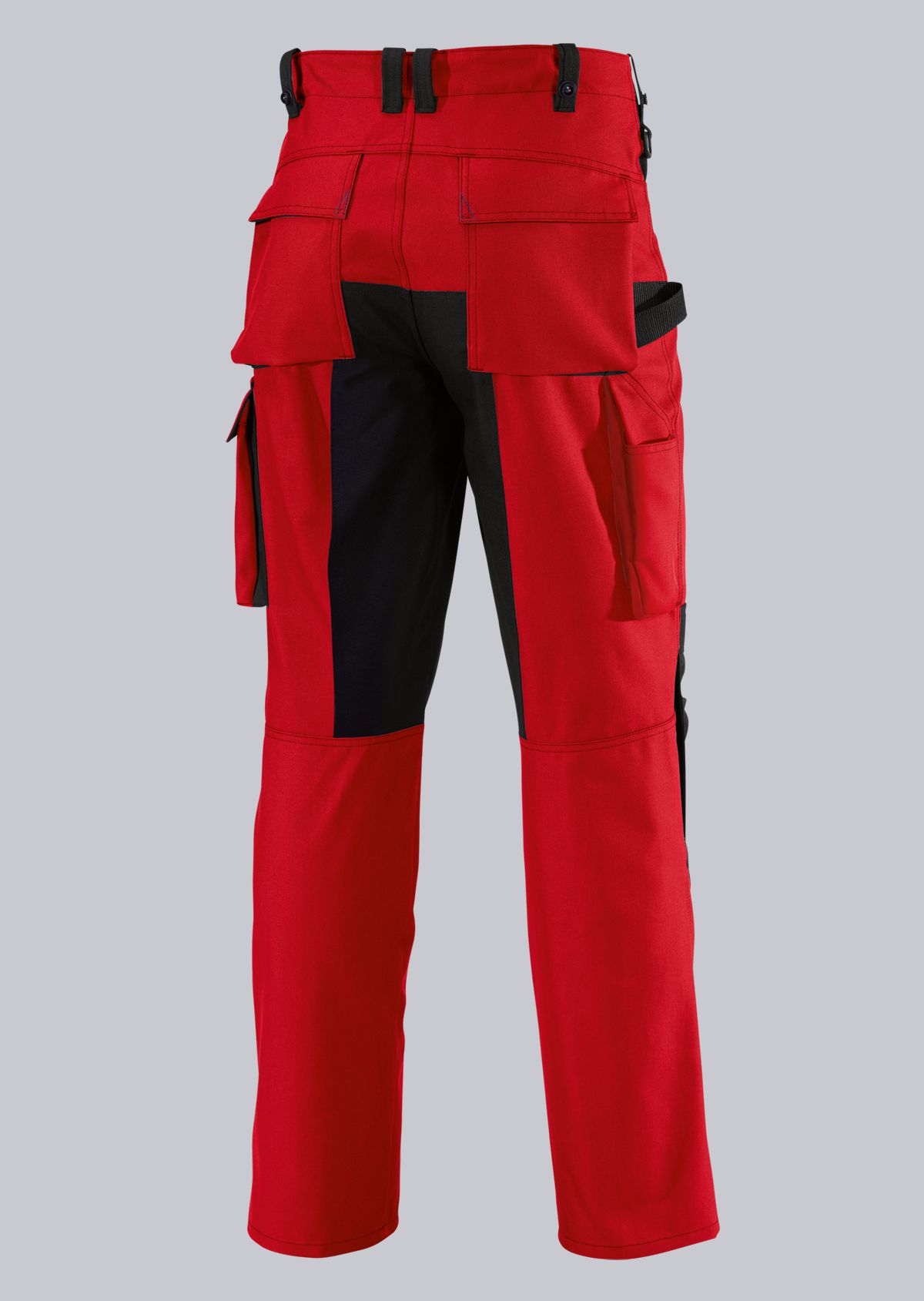 BP® Pantalon de travail résistant avec genouillères rouge/noir Thumbnail 1