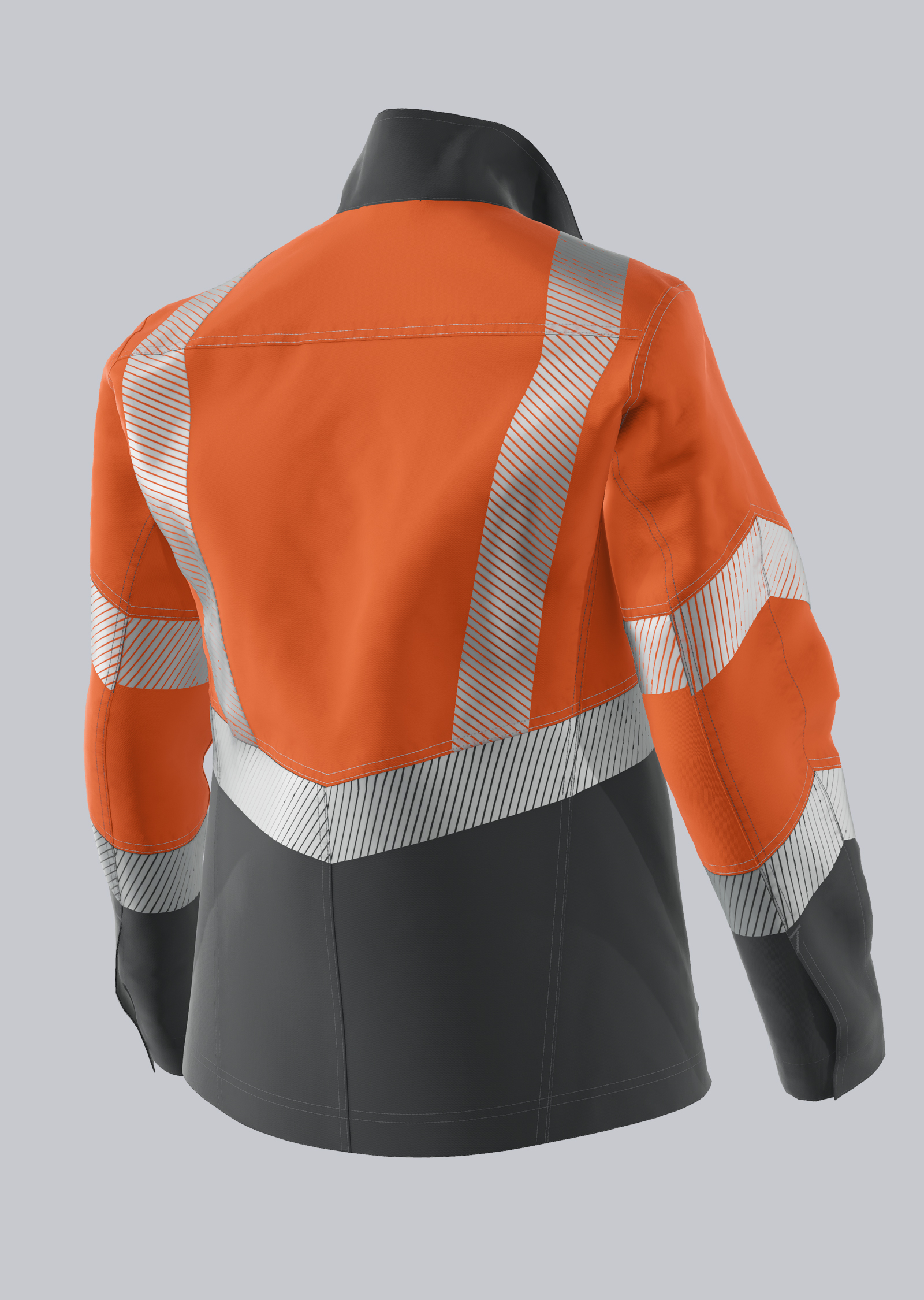 2248-840-6556_BP® Leichte Warnschutz-Multinorm-Jacke APC2 für Damen_warnorange/anthrazit_Bild 2