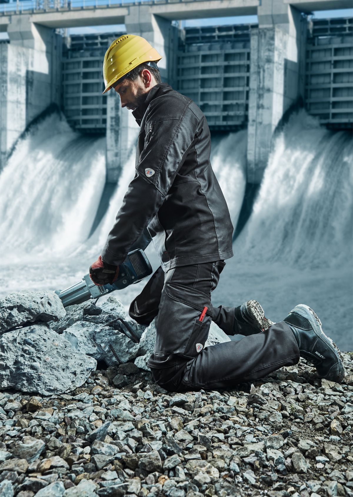 1820-565-5632 BP® Robuuste werkbroek met kniezakken antraciet/zwart Thumbnail 10