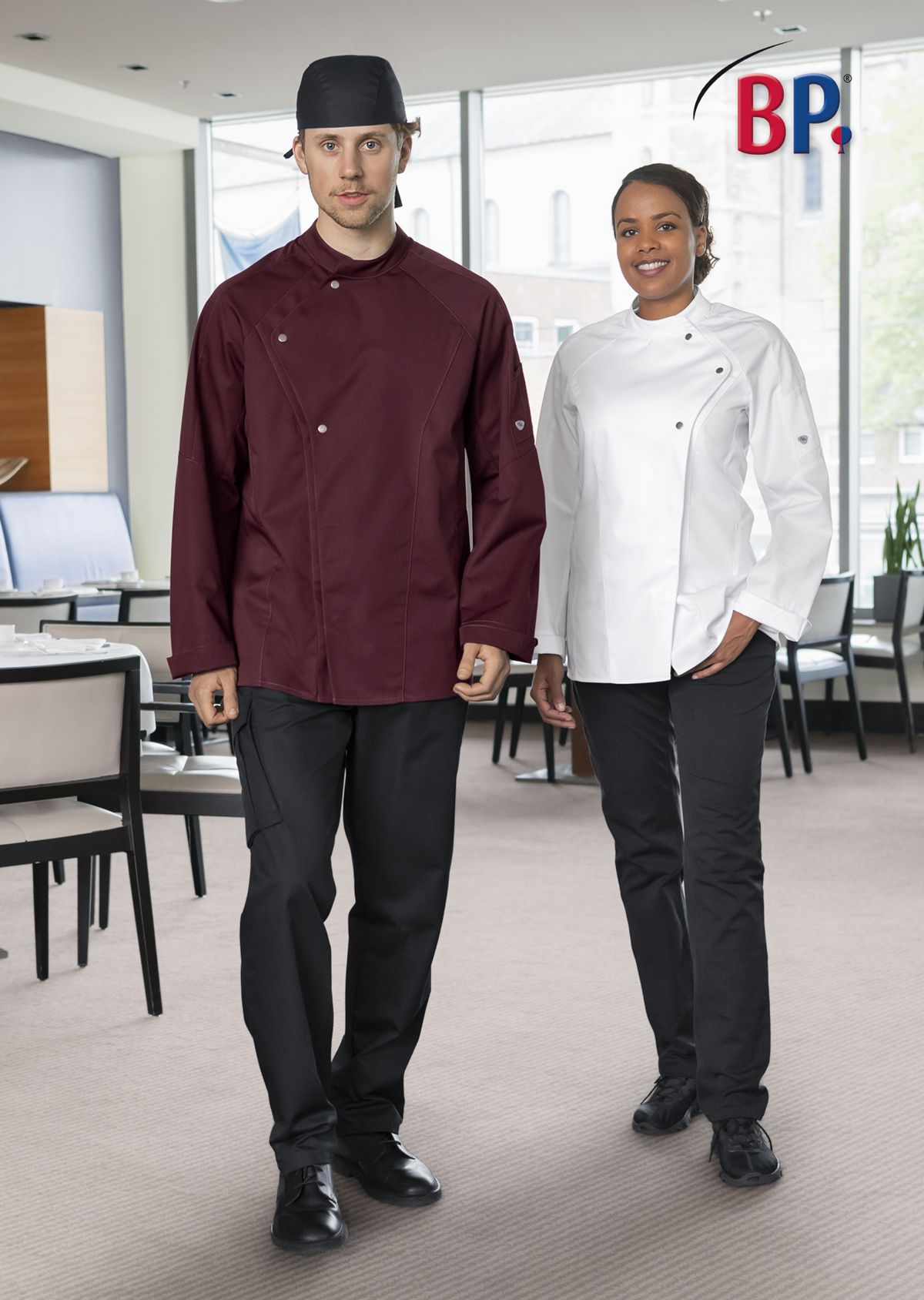 BP® Leichte Kochjacke für Damen weiß Thumbnail 2