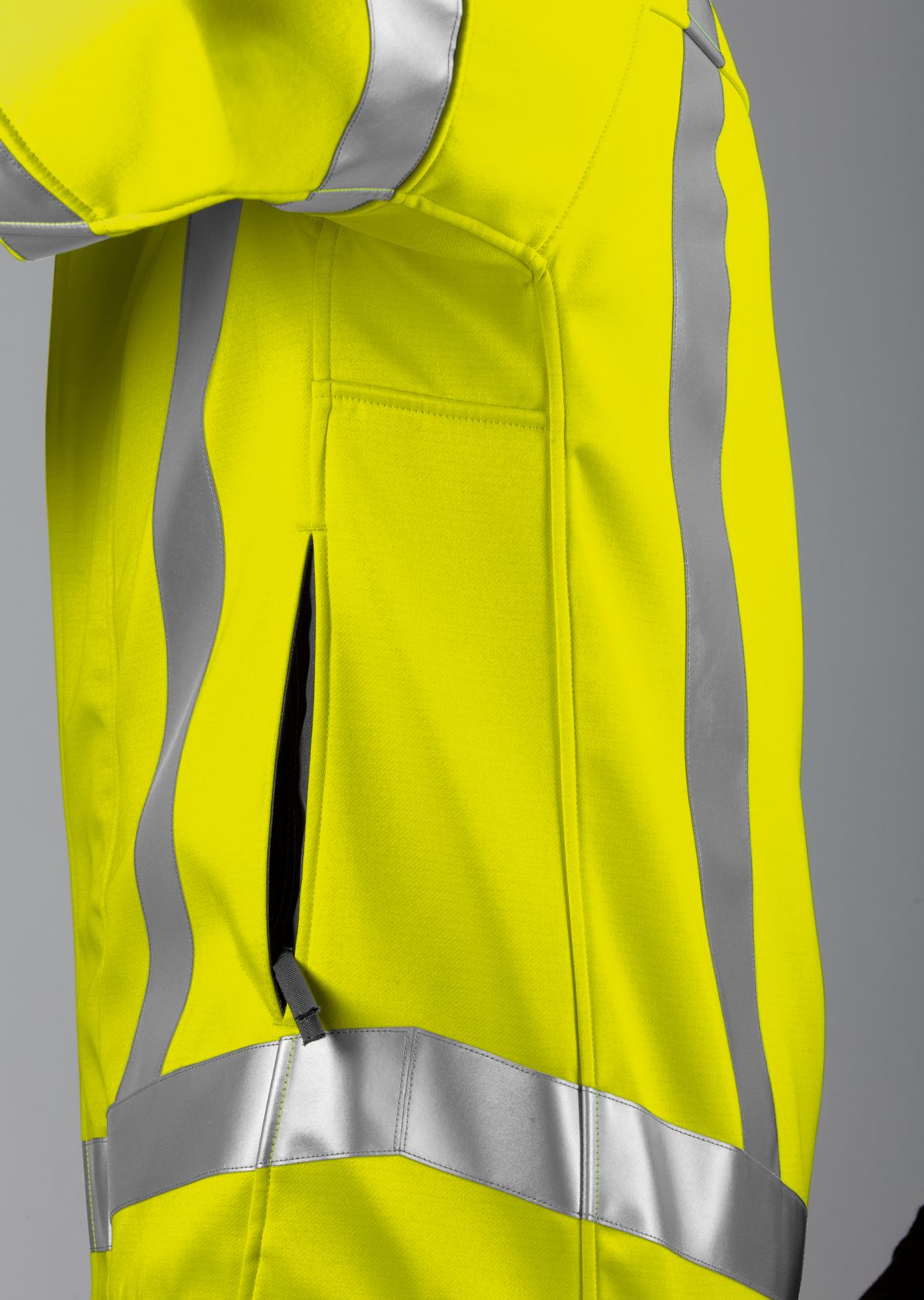 BP® Veste soft-shell à haute visibilité jaune haute visibilité Thumbnail 4