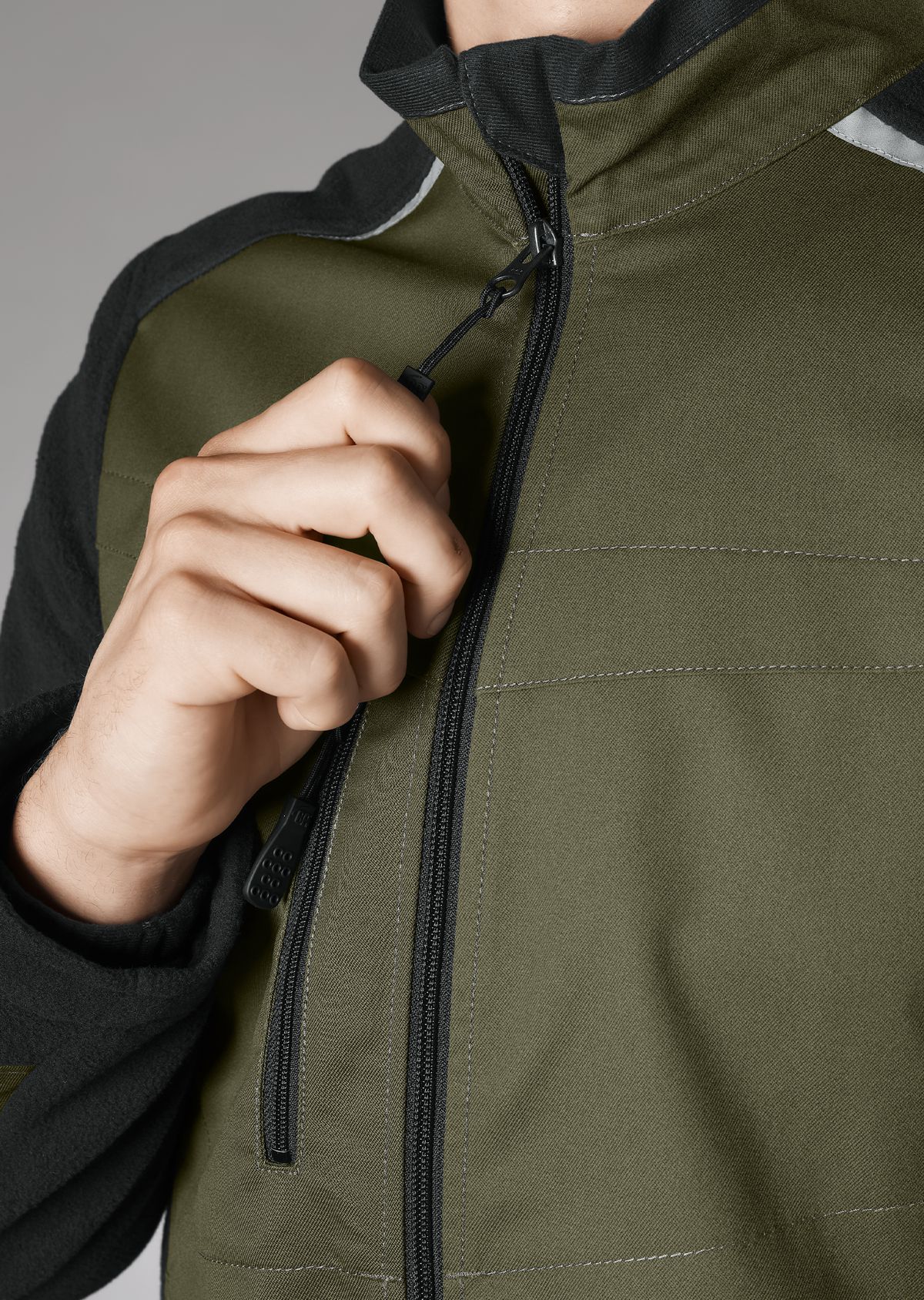 BP® Hybrid-Arbeitsjacke oliv/schwarz Thumbnail 2