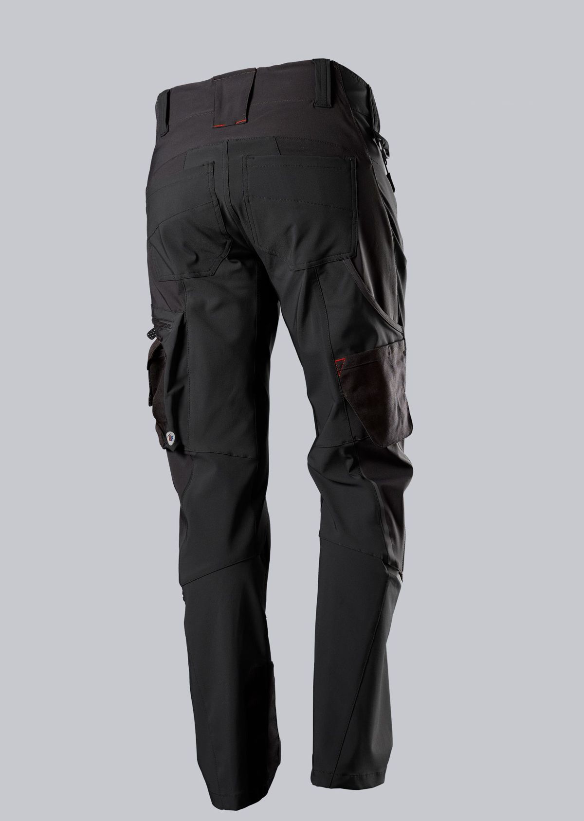 1861-620-0032 BP® Super-stretch work trousers with knee pad pockets black Thumbnail 1