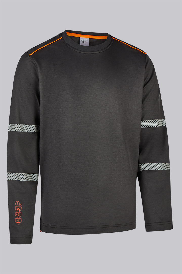2422-863-5665 BP® Multinorm-T-shirt met lange mouwen, APC1, betere visualisatie antraciet/signaaloranje Thumbnail 3
