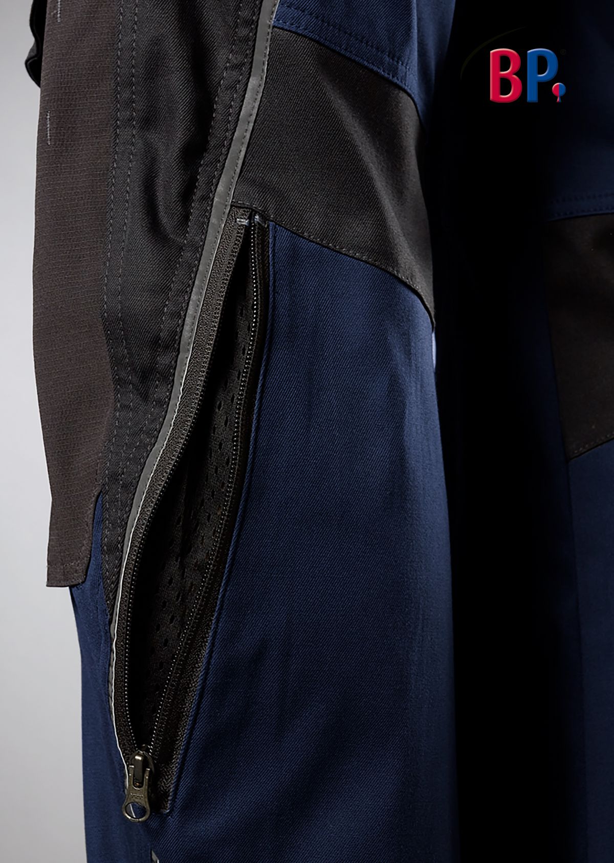 1825-032-1432 BP® Stretch-werkbroek met kniezakken nachtblauw/zwart Thumbnail 6