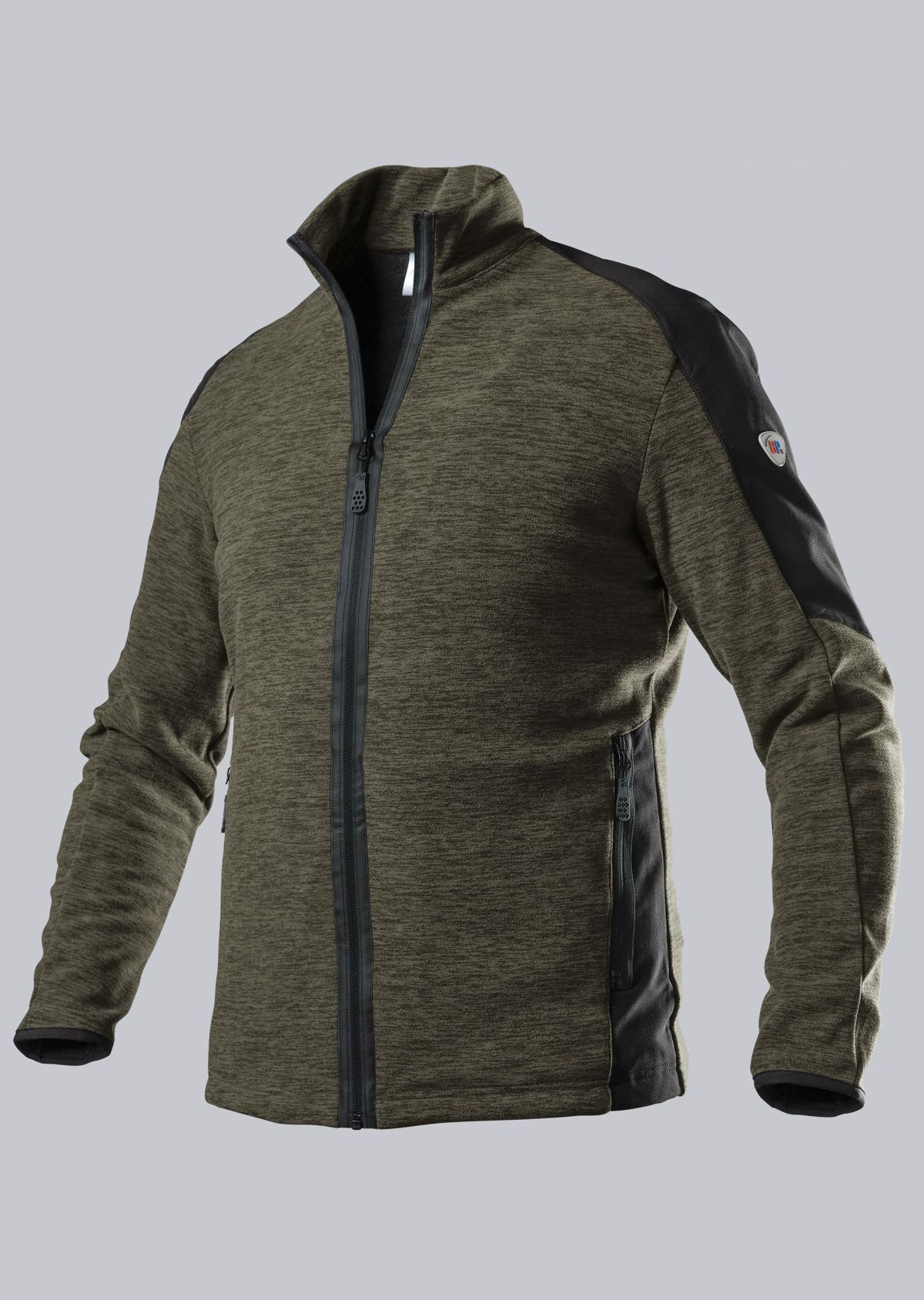 1829-040-0714 BP® Space-dyed fleecejack space olijf Hoofdafbeelding