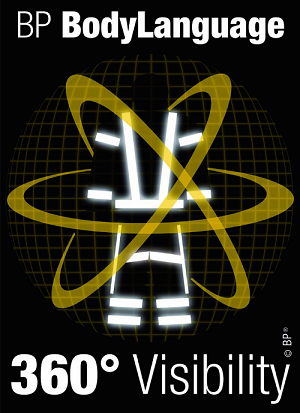 BP® BodyLanguage 360 degree visibility label.