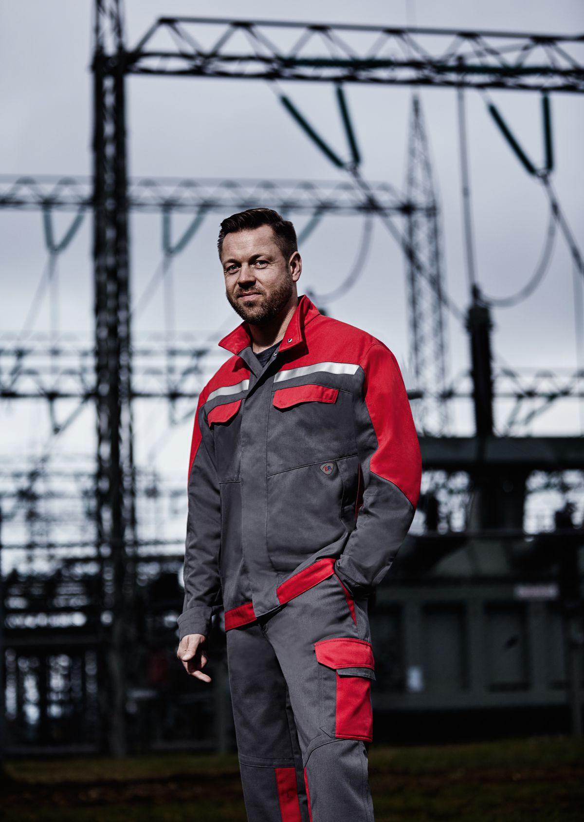 BP® Multinorm-Jacke APC2 dunkelgrau/rot Thumbnail 3
