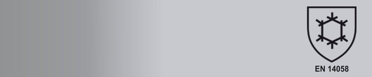 Banner mit EN 14058 Emblem.