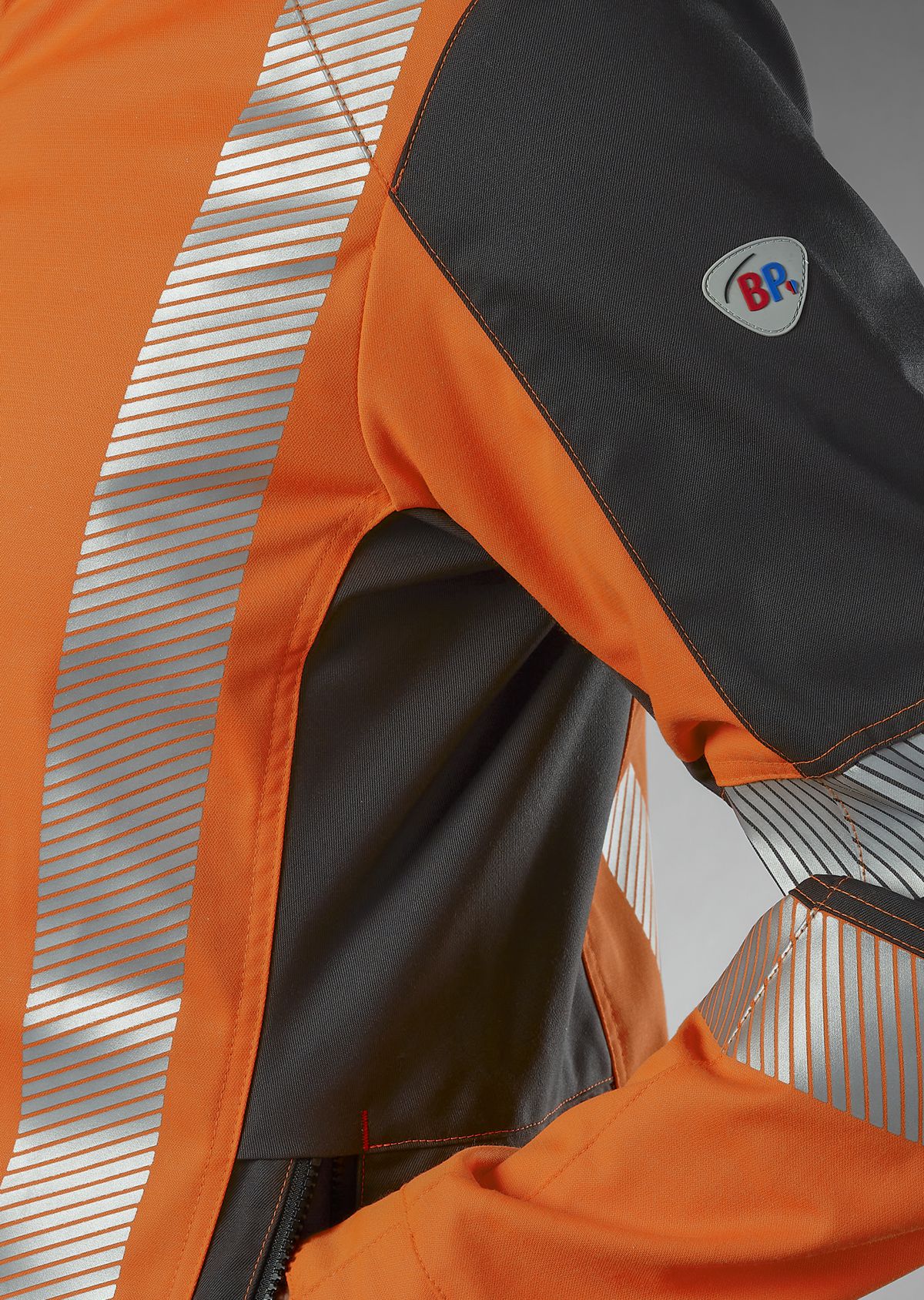 BP® Warnschutz-Stretch-Jacke warnorange/anthrazit Thumbnail 3