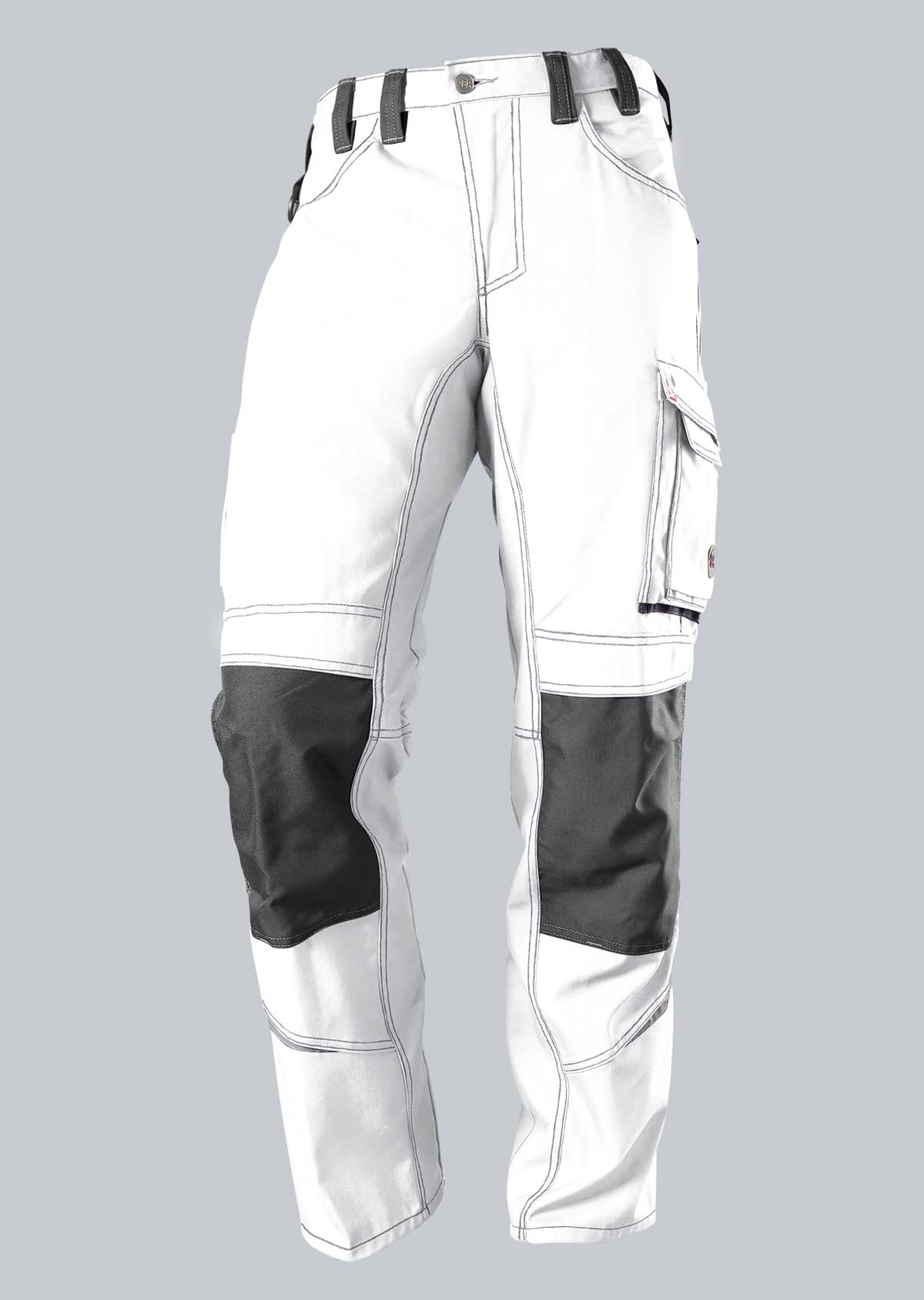 1803-720-2153 BP® Comfort work trousers with reflectors and knee pad pockets white/dark grey Cover image